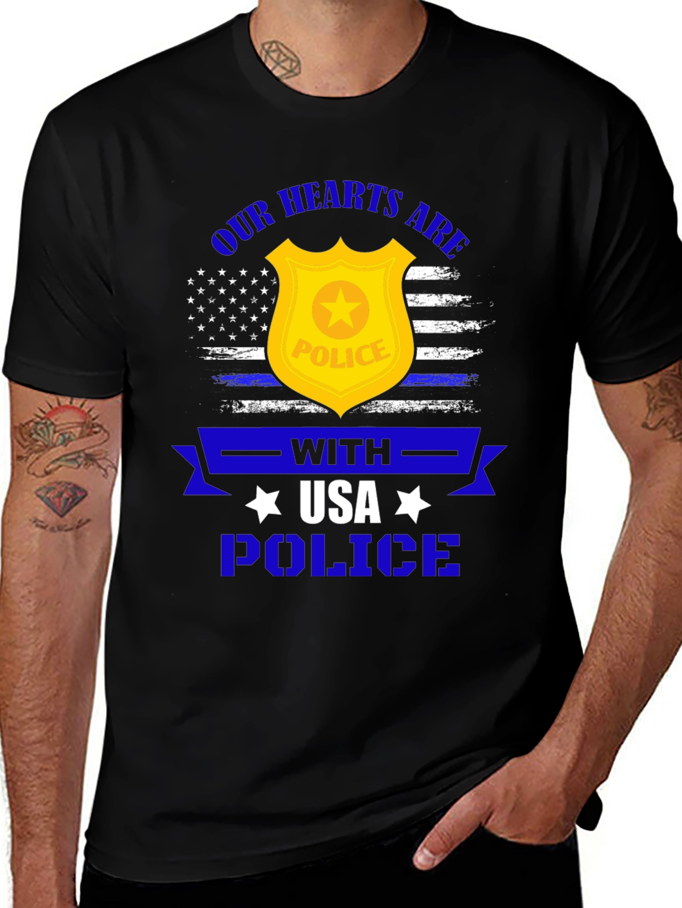 USA Police Flag T-Shirt