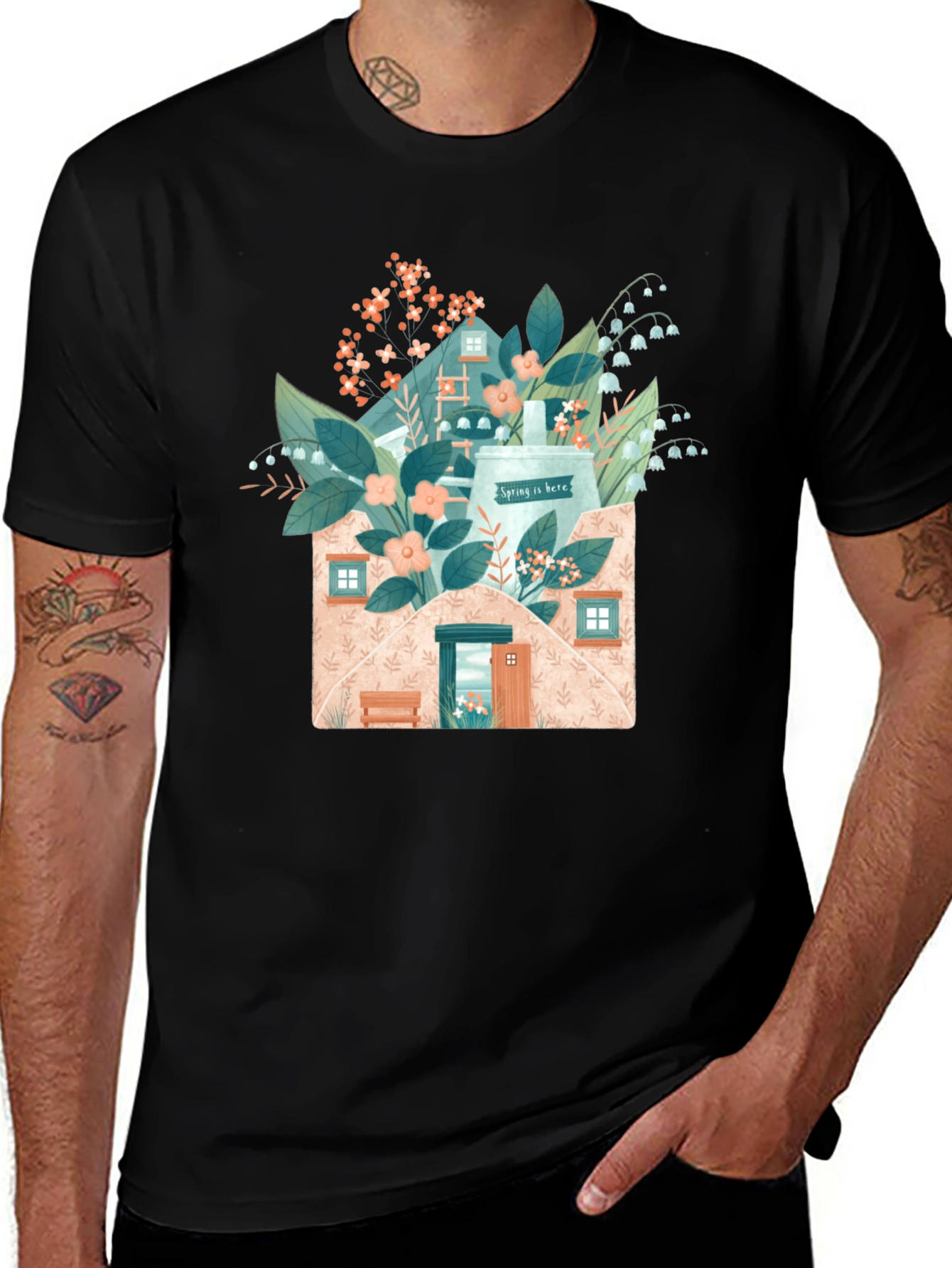 Variant 28 of Spring Envelope T-Shirt - Nature-Inspired Design