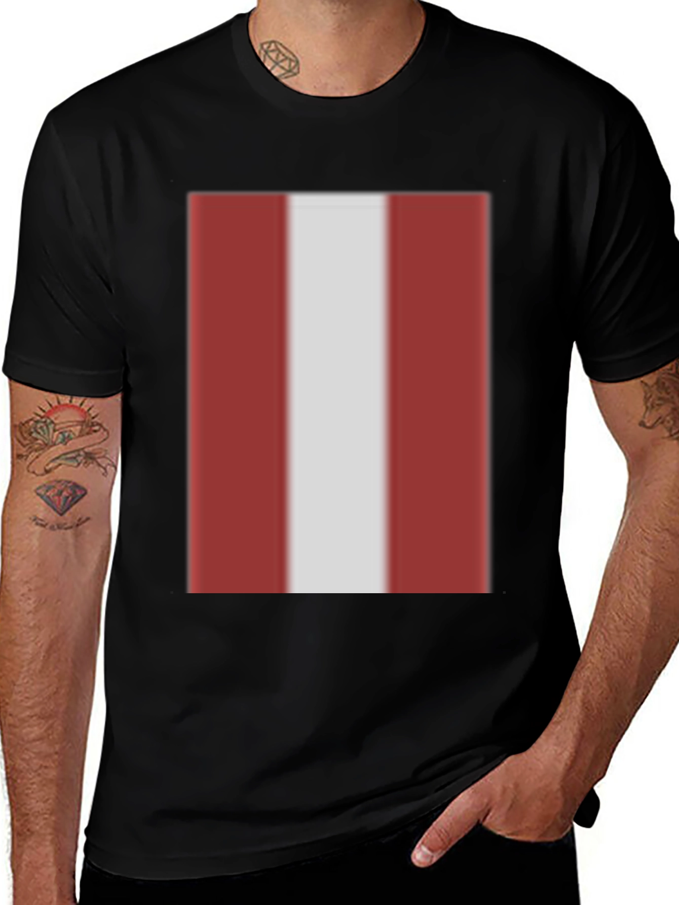 Variant 29 of Striped Graphic Tee - Modern Casual Style