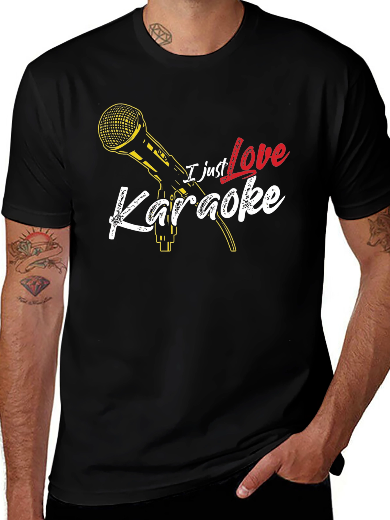 Variant 20 of I Love Karaoke Black T-Shirt