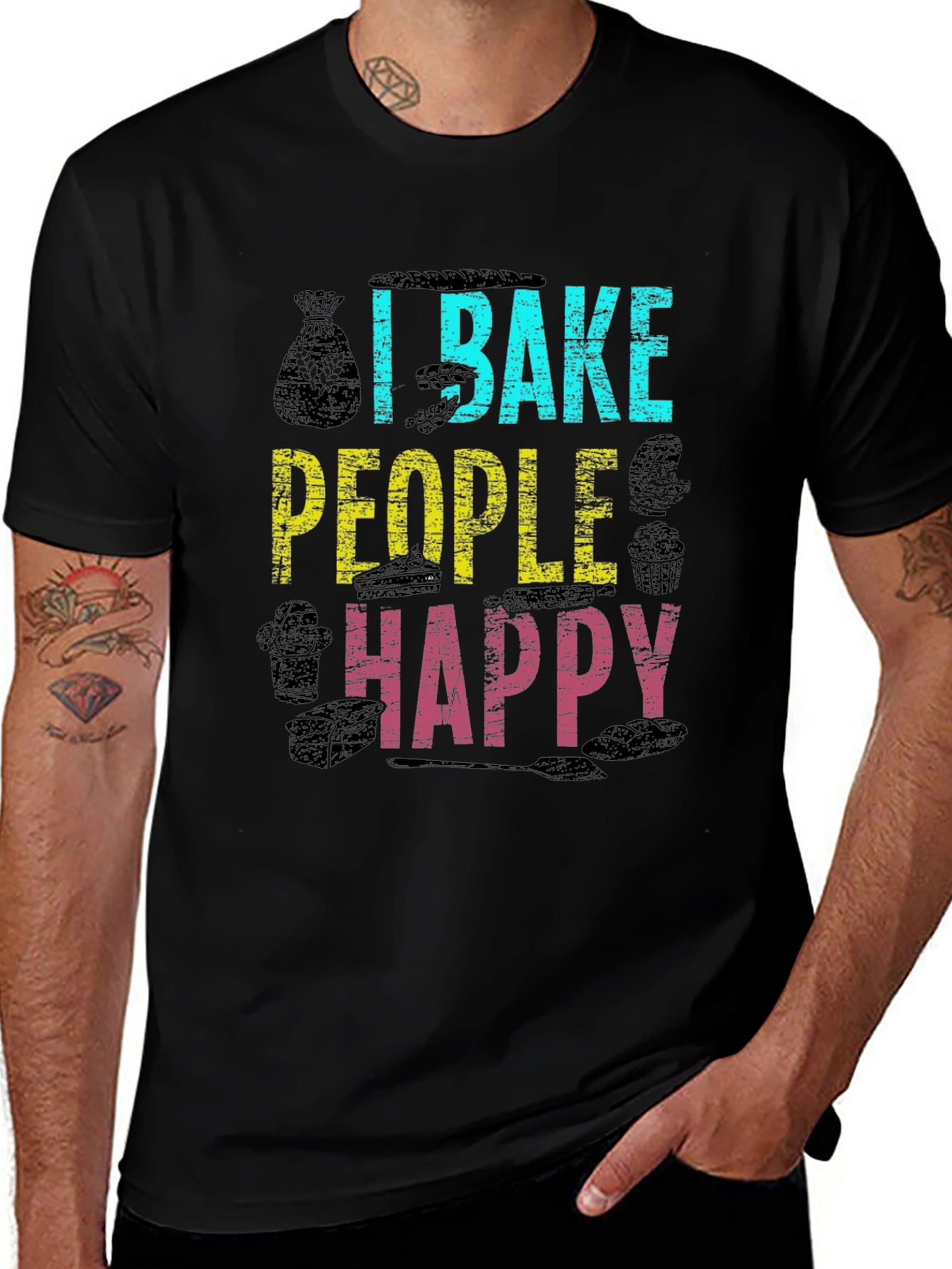I Bake People Happy Graphic T-Shirt