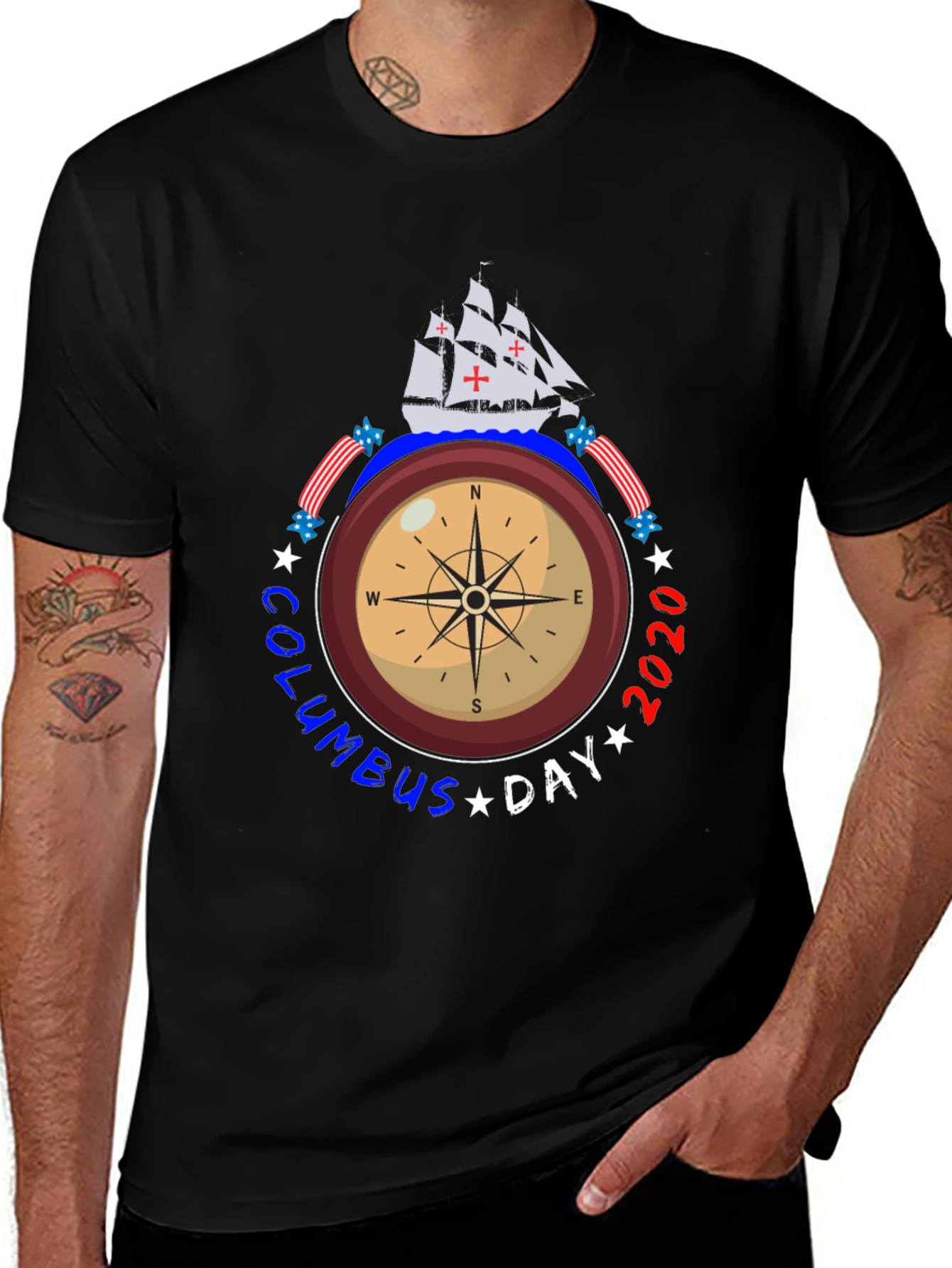 Columbus Day 2020 T-Shirt Compass Nautical