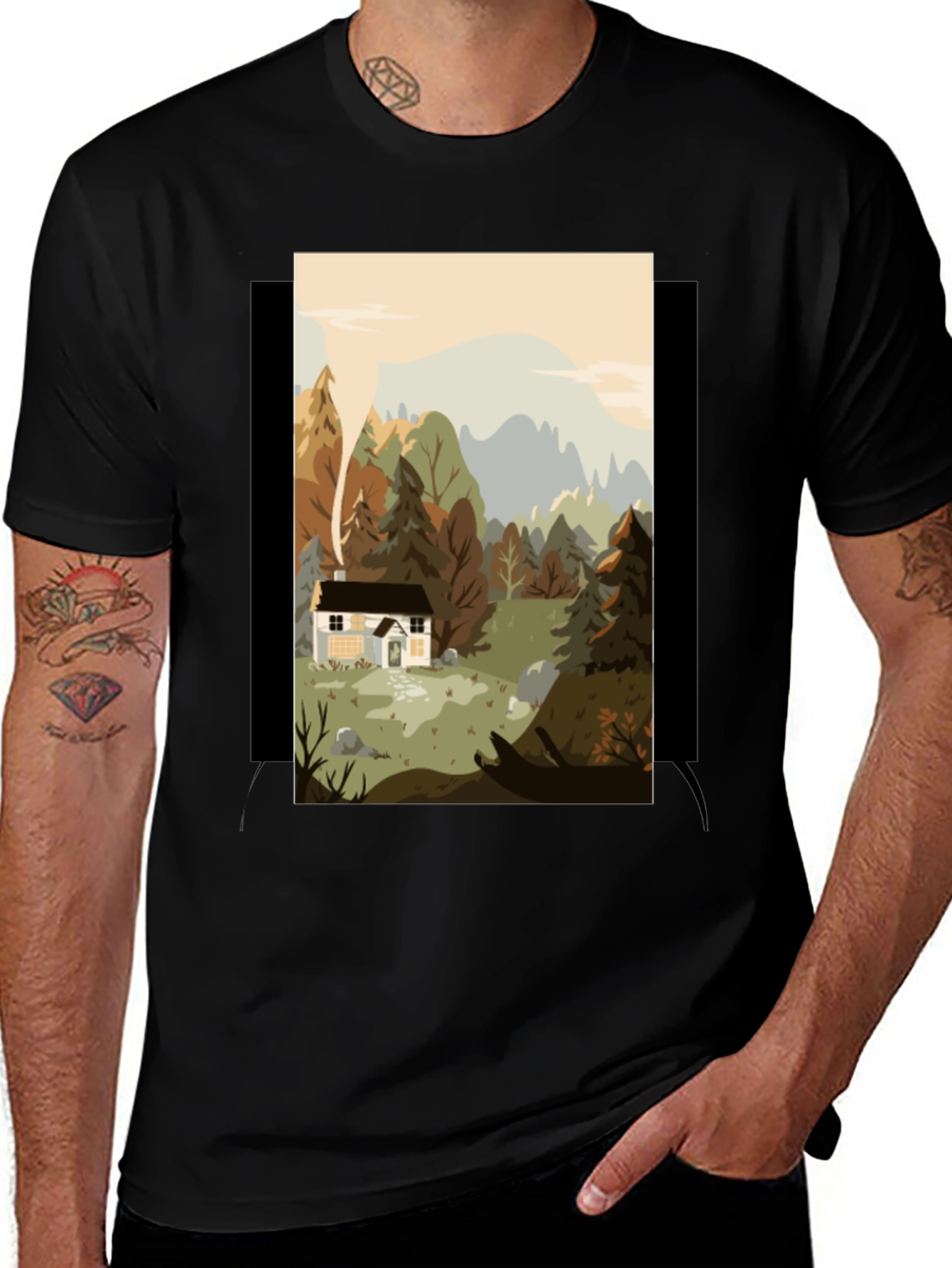Cabin in Woods Graphic Tee