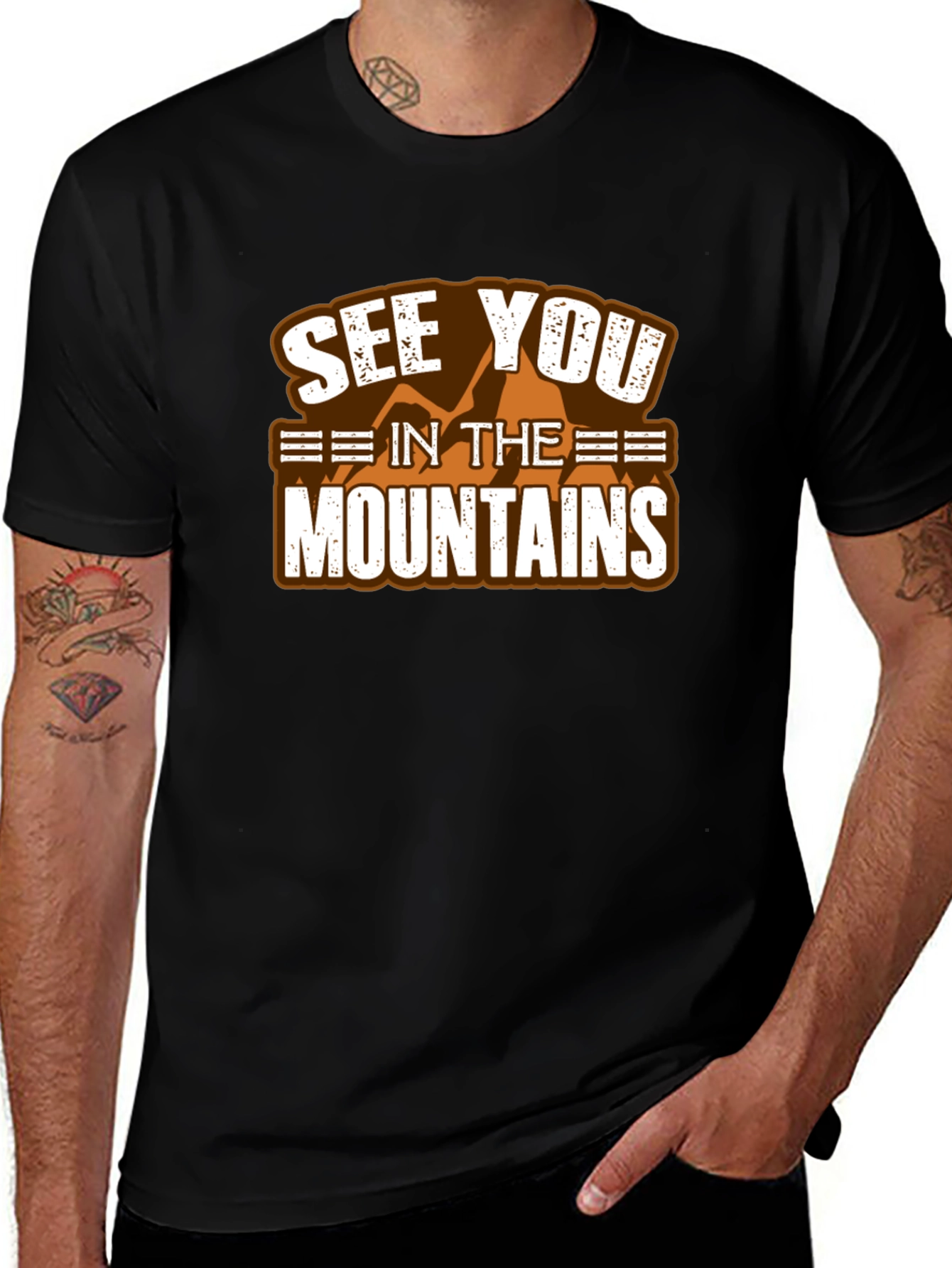 Black See You in the Mountains Graphic T-Shirt main image