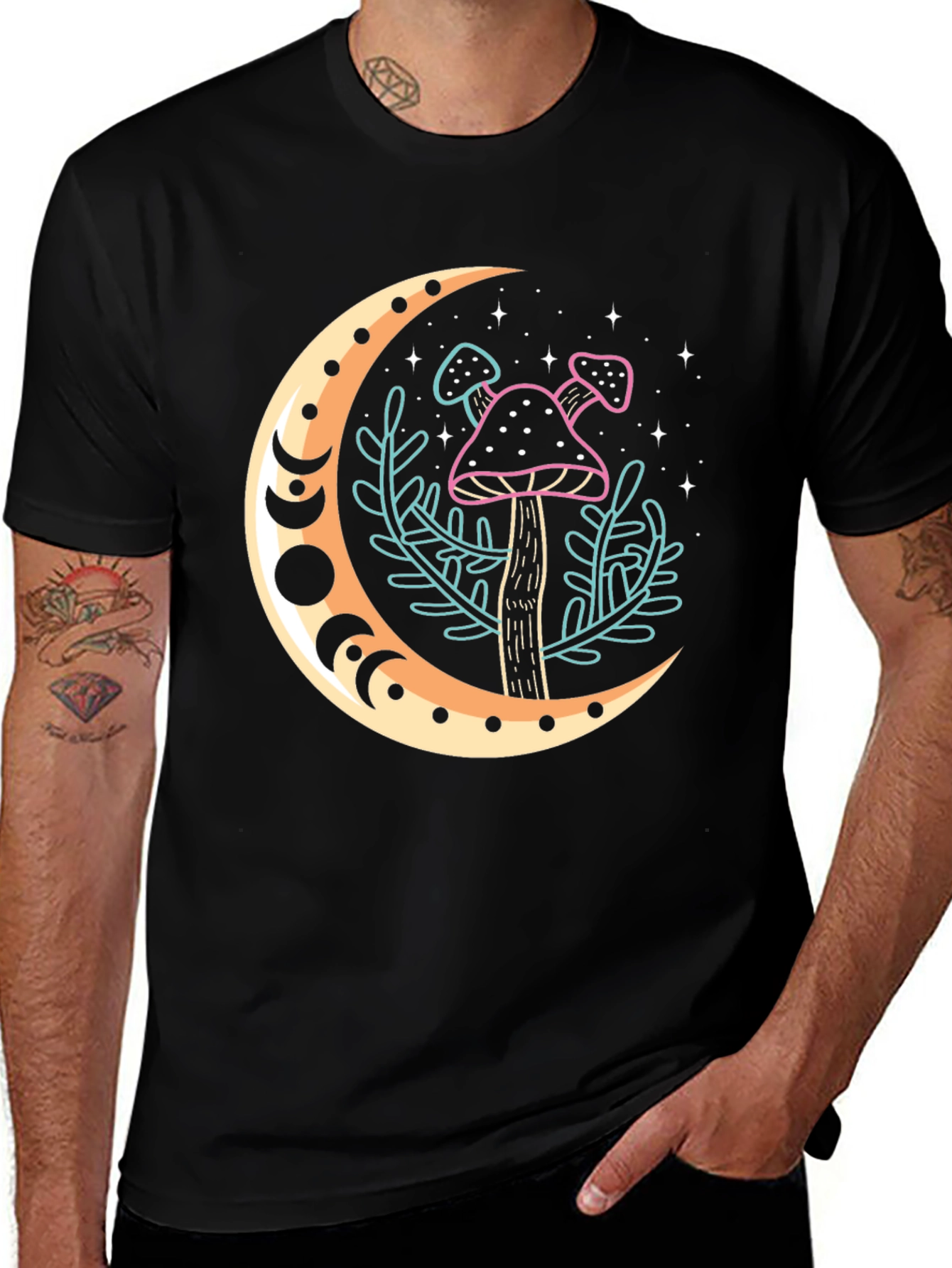 Variant 6 of Moon Mushroom Graphic Tee
