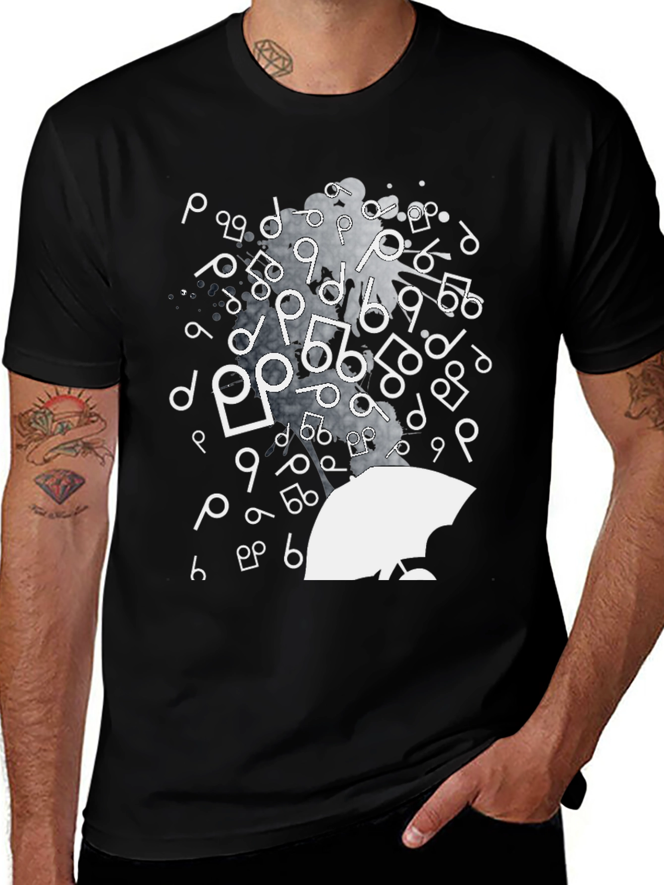 Variant 7 of Musical Rain T-Shirt - Quirky Graphic Tee