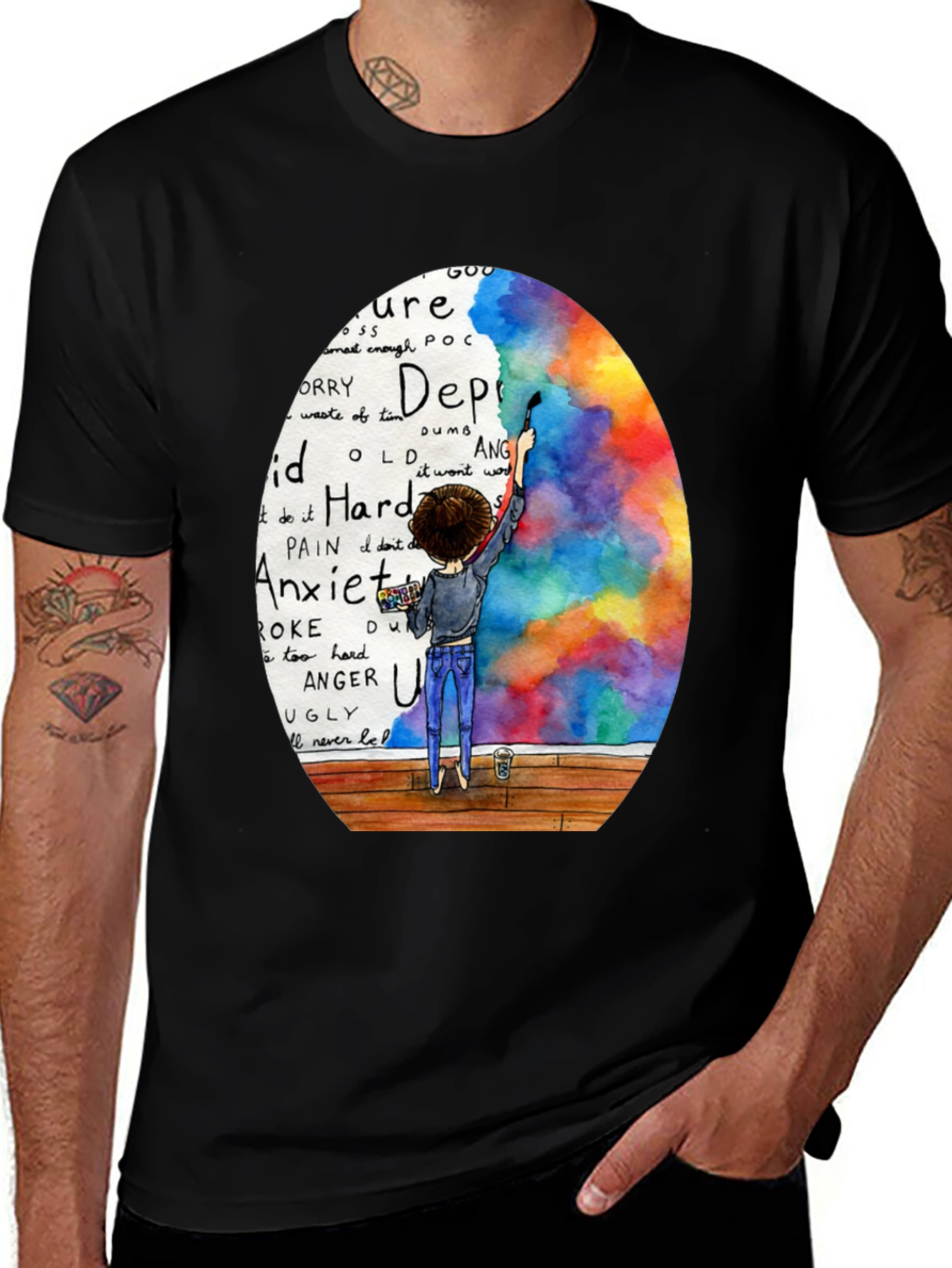 Variant 7 of Artistic Expression T-Shirt - Paint Your Feelings!
