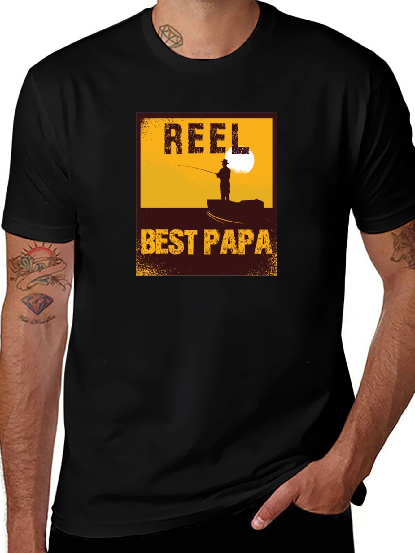 Variant 15 of Reel Best Papa T-Shirt - Fishing Dad Gift