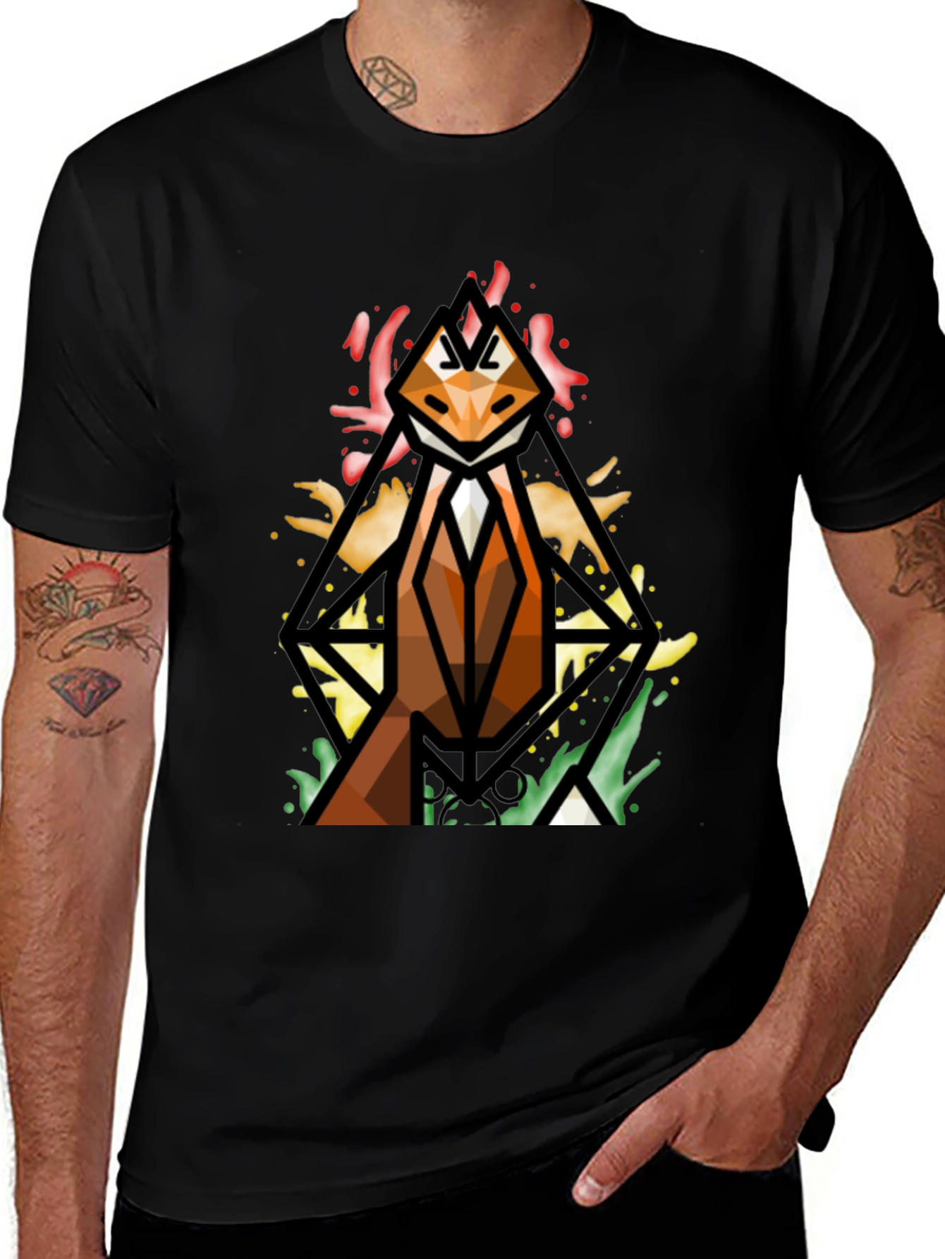 Variant 24 of Abstract Geometric Fox T-Shirt - Modern Art Tee