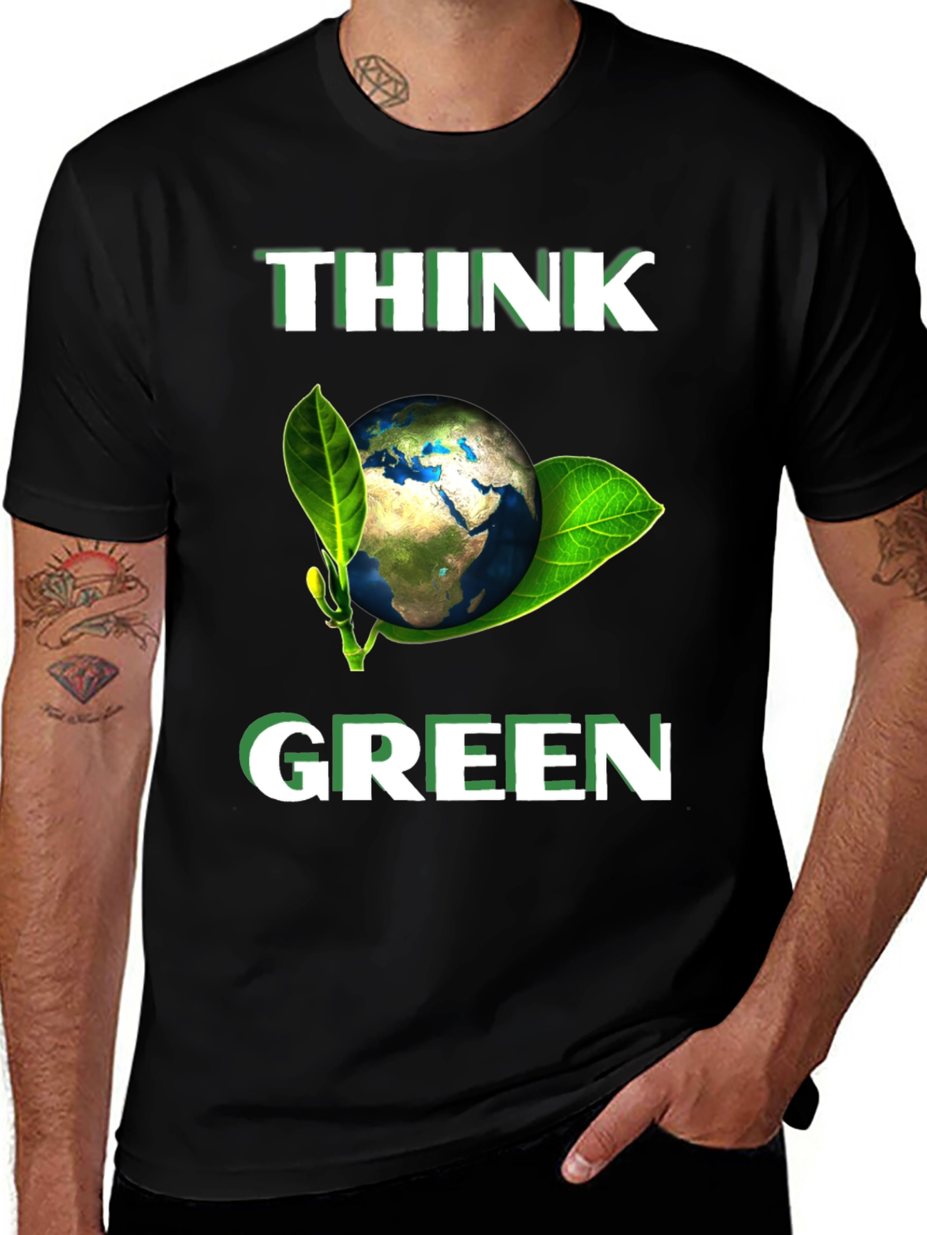 Variant 15 of Think Green Earth Graphic Tee