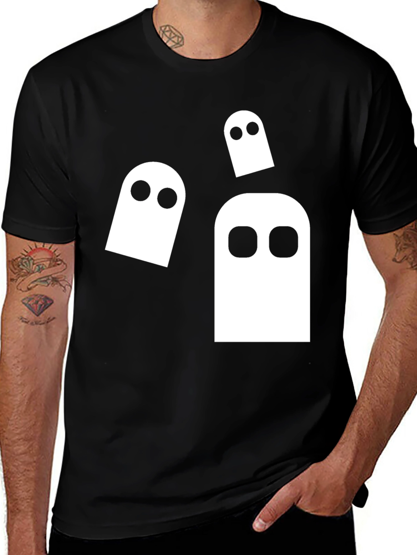 Spooky Ghost Graphic Tee - Halloween Ready!