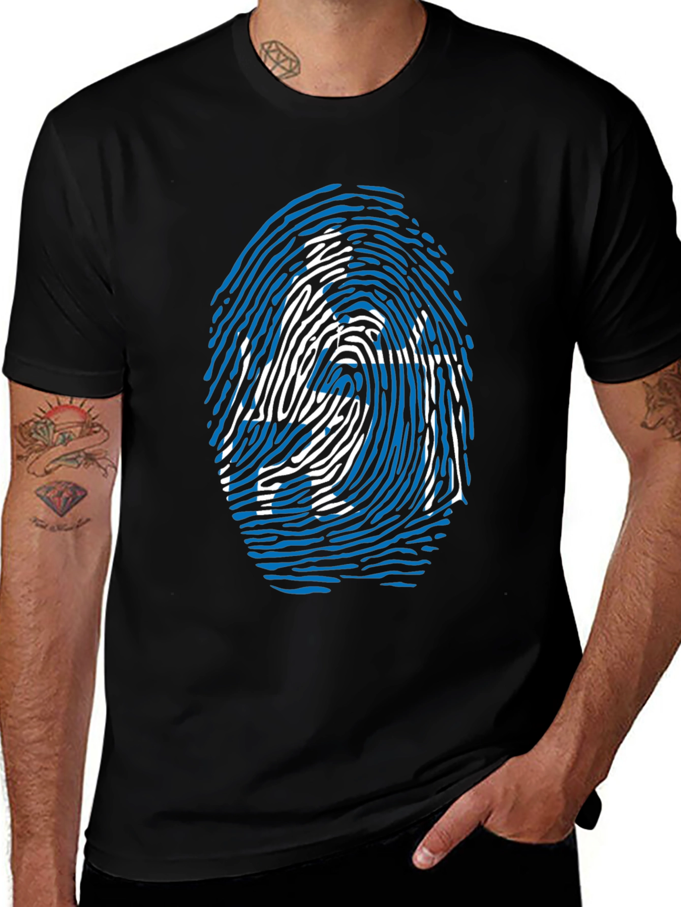 Variant 15 of Unique Fingerprint Design T-Shirt