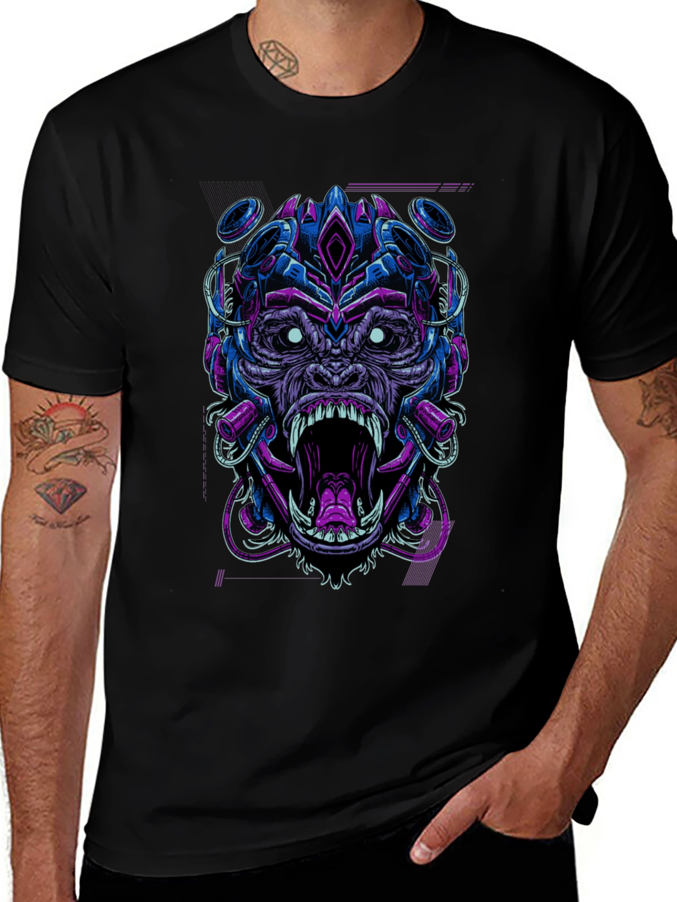 Variant 4 of Cyberpunk Gorilla Graphic Tee