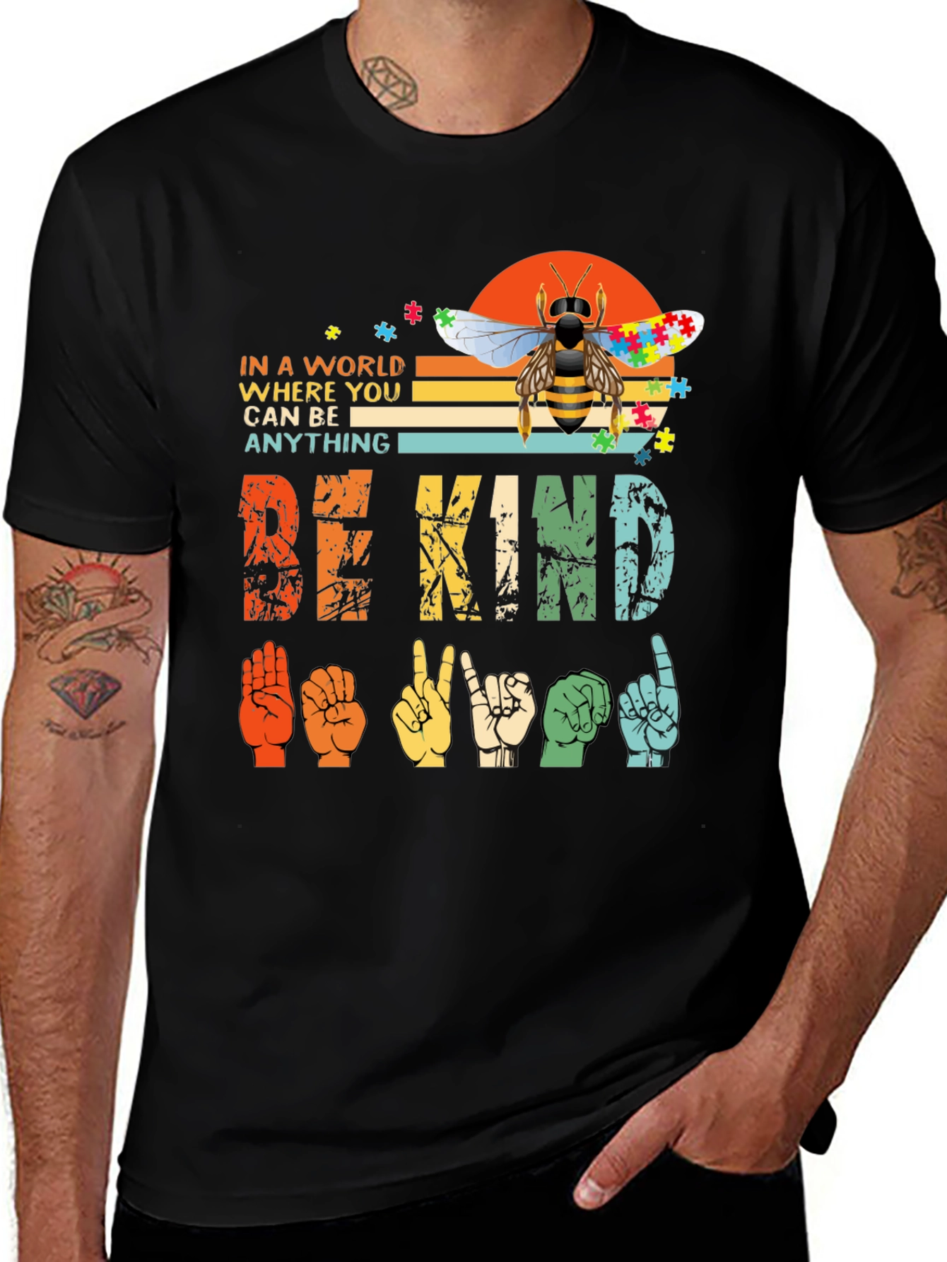 Variant 10 of Be Kind Autism Awareness T-Shirt