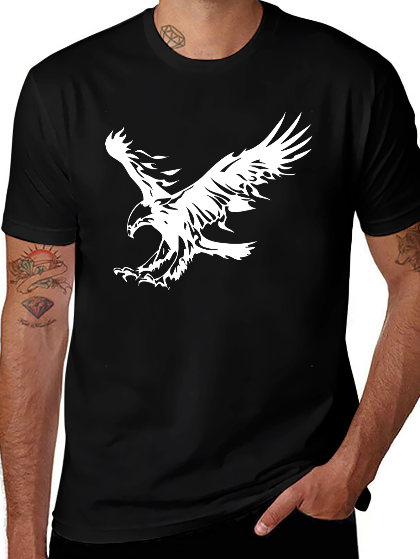 Variant 30 of Black Eagle Graphic T-Shirt - Stylish Casual Wear