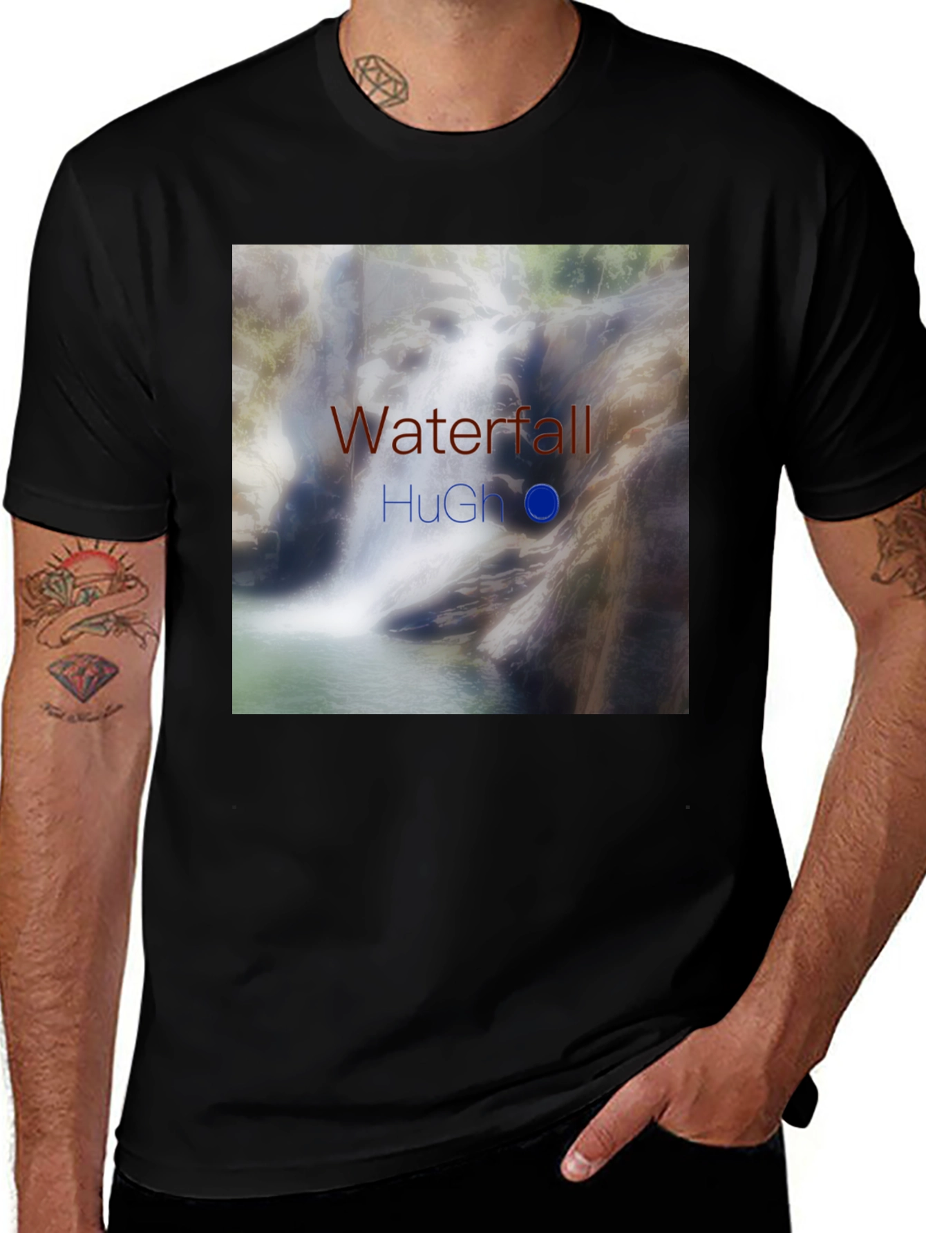 Variant 11 of Waterfall Graphic Tee - Nature Inspired Design