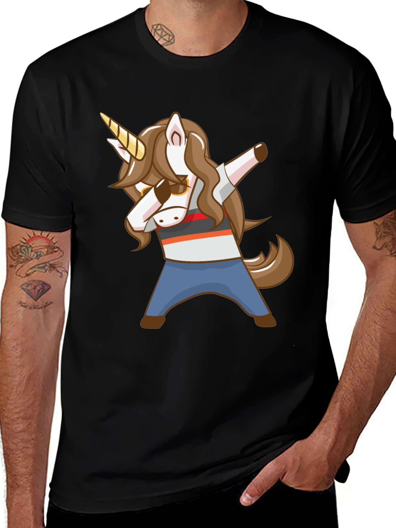 Variant 13 of Dabbing Unicorn Graphic T-Shirt