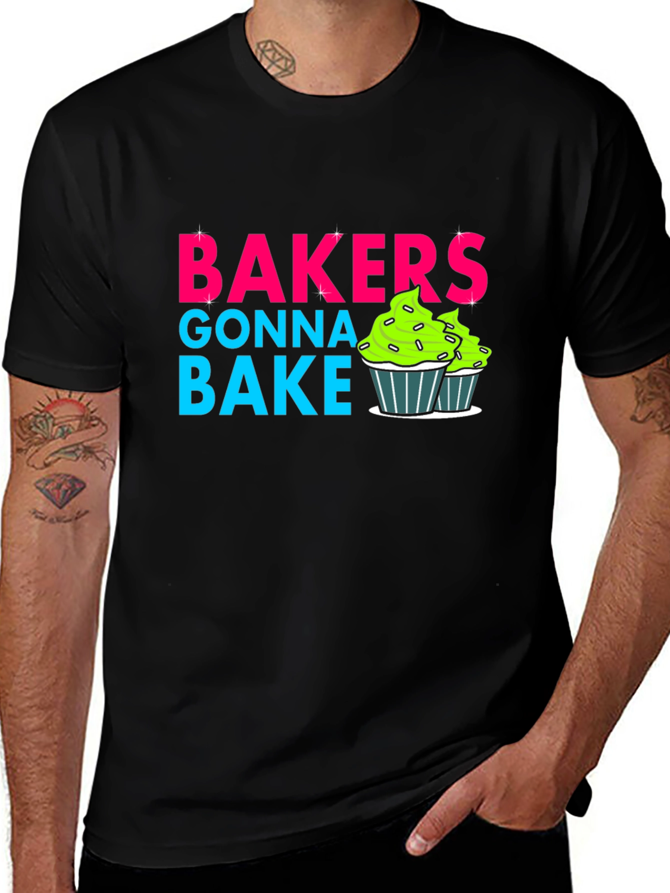 Variant 21 of Baker's Gonna Bake T-Shirt Cupcake Design