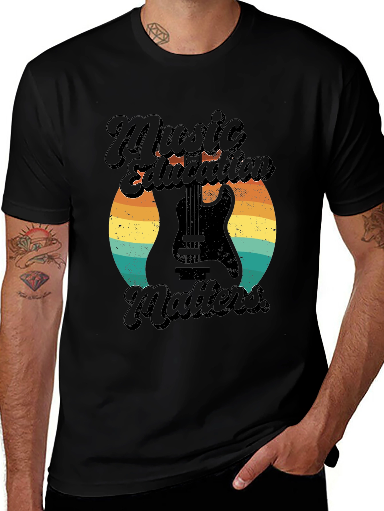 Variant 24 of Music Education Matters Black Graphic Tee