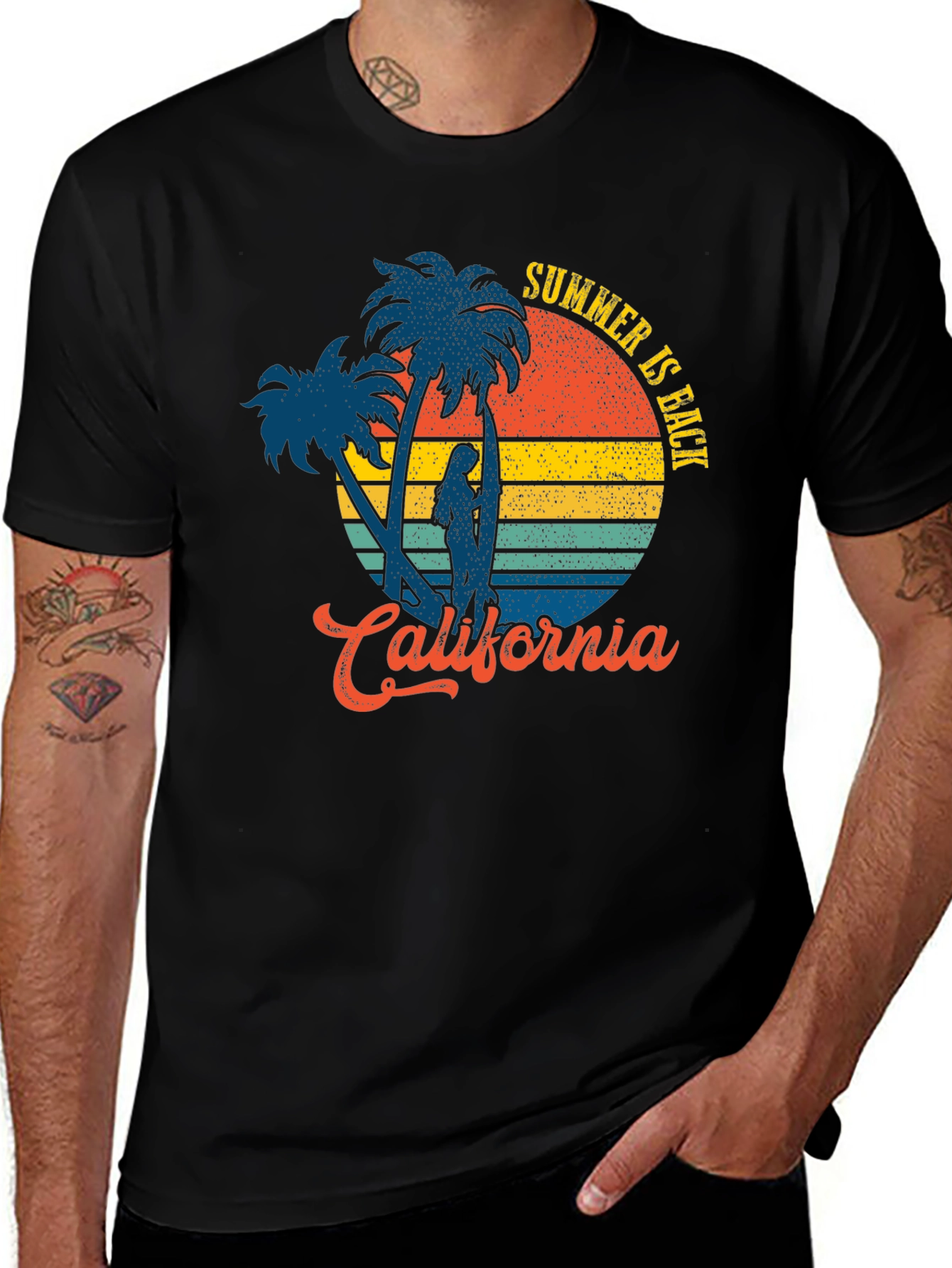 Variant 8 of California Summer T-Shirt - Retro Surf Design