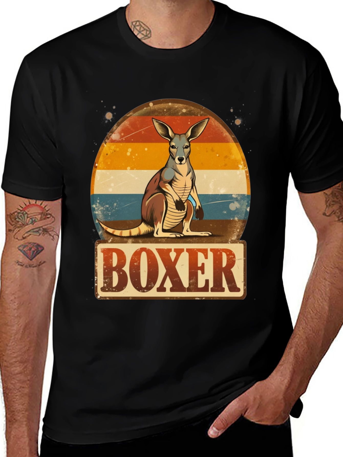 Variant 18 of Kangaroo Boxer T-Shirt - Vintage Style