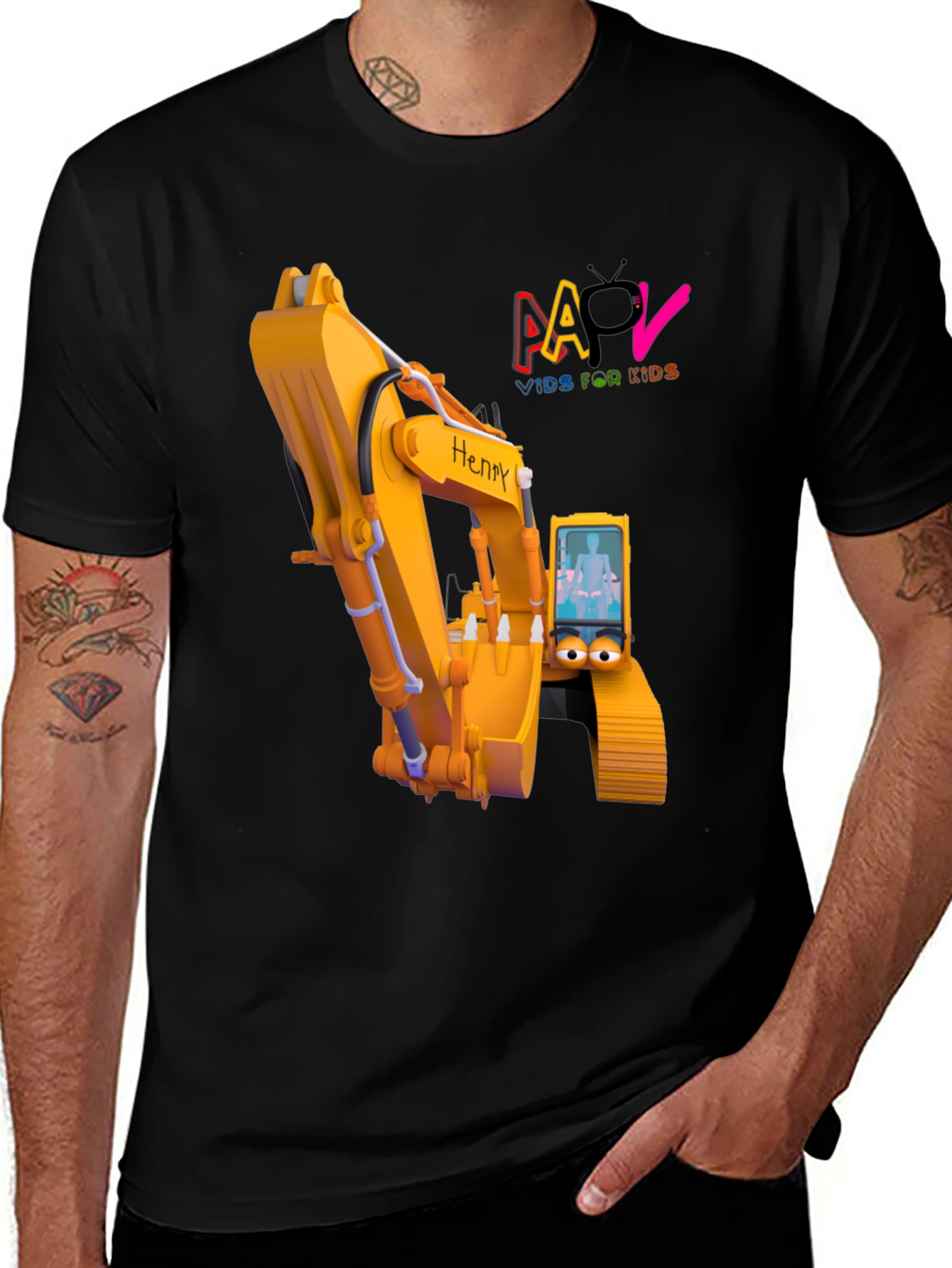 Variant 10 of Cartoon Excavator T-Shirt - Kids Animated Digger Tee