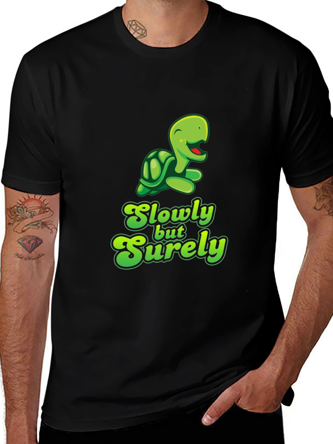 Variant 13 of Slowly but Surely Turtle Graphic Tee