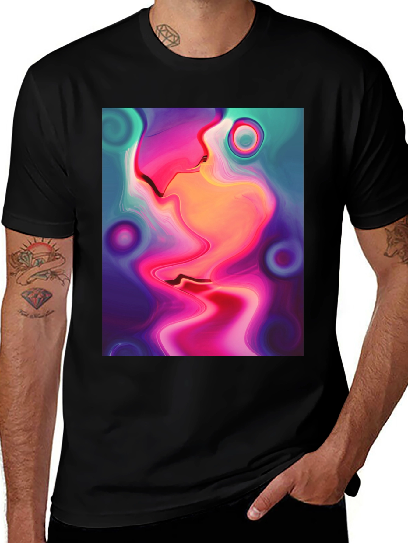 Variant 30 of Abstract Art Graphic Tee - Modern Style