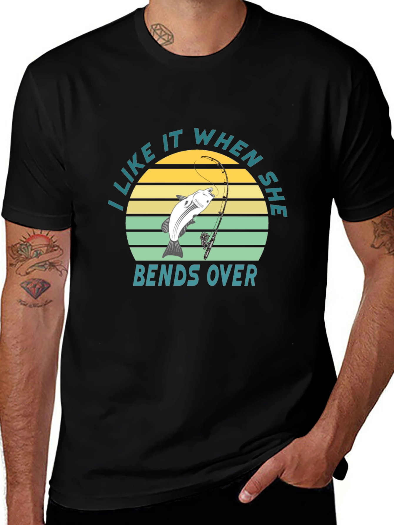 Variant 16 of Fishing Humor T-Shirt - I Like It When She Bends Over