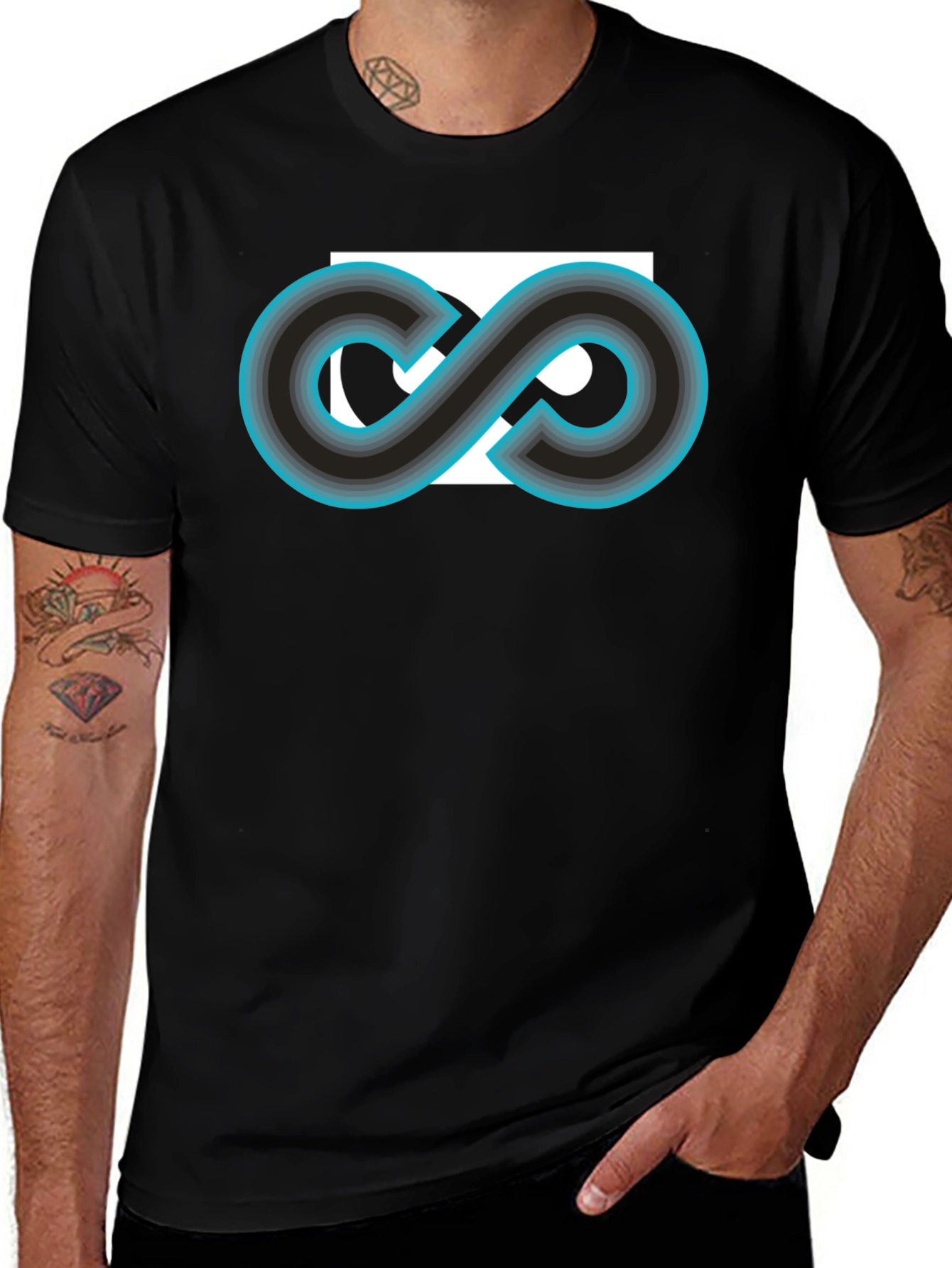 Retro Infinity Symbol T-Shirt - Modern Design