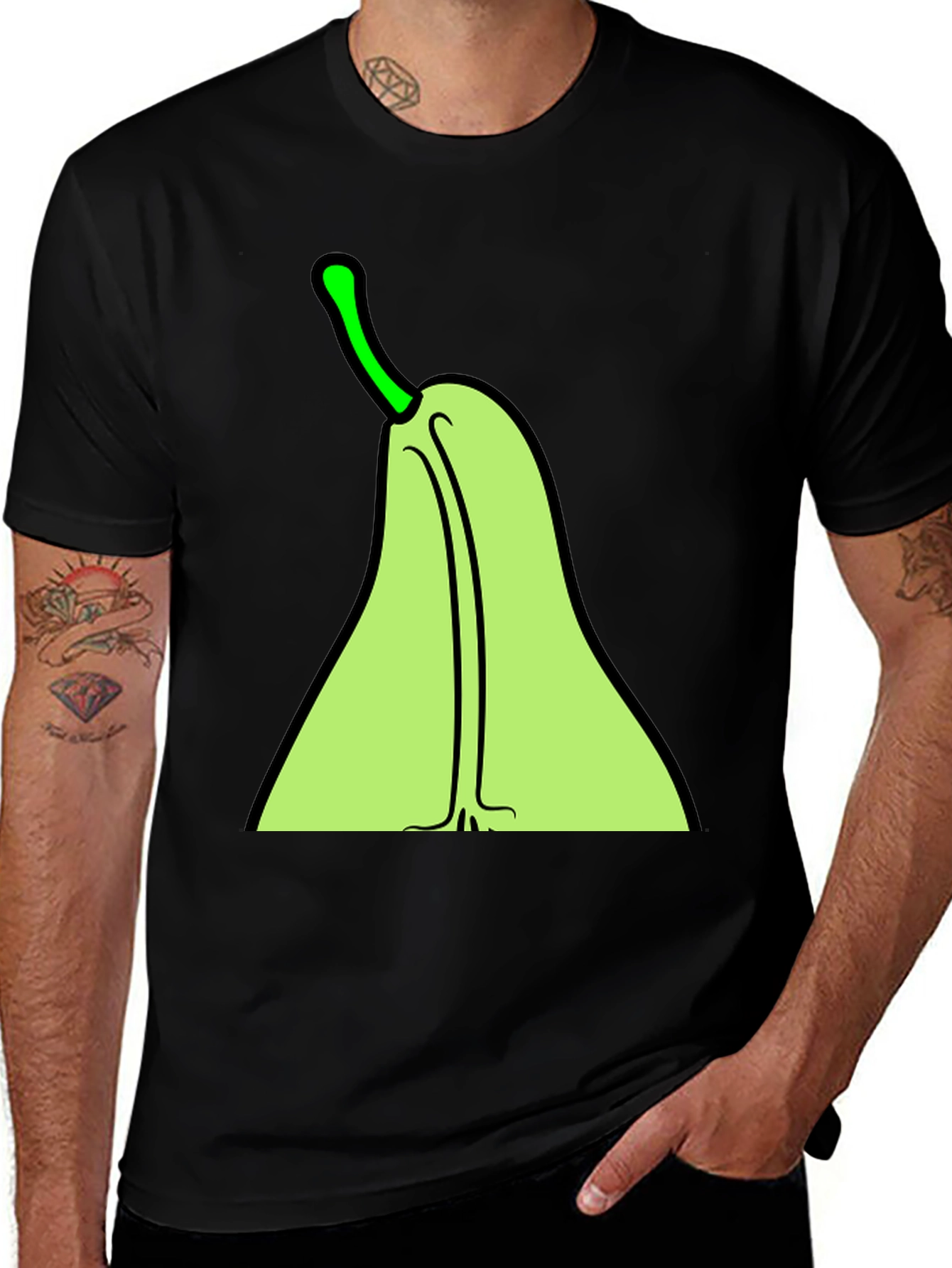 Variant 16 of Pear Graphic Tee - Quirky Fruit T-Shirt