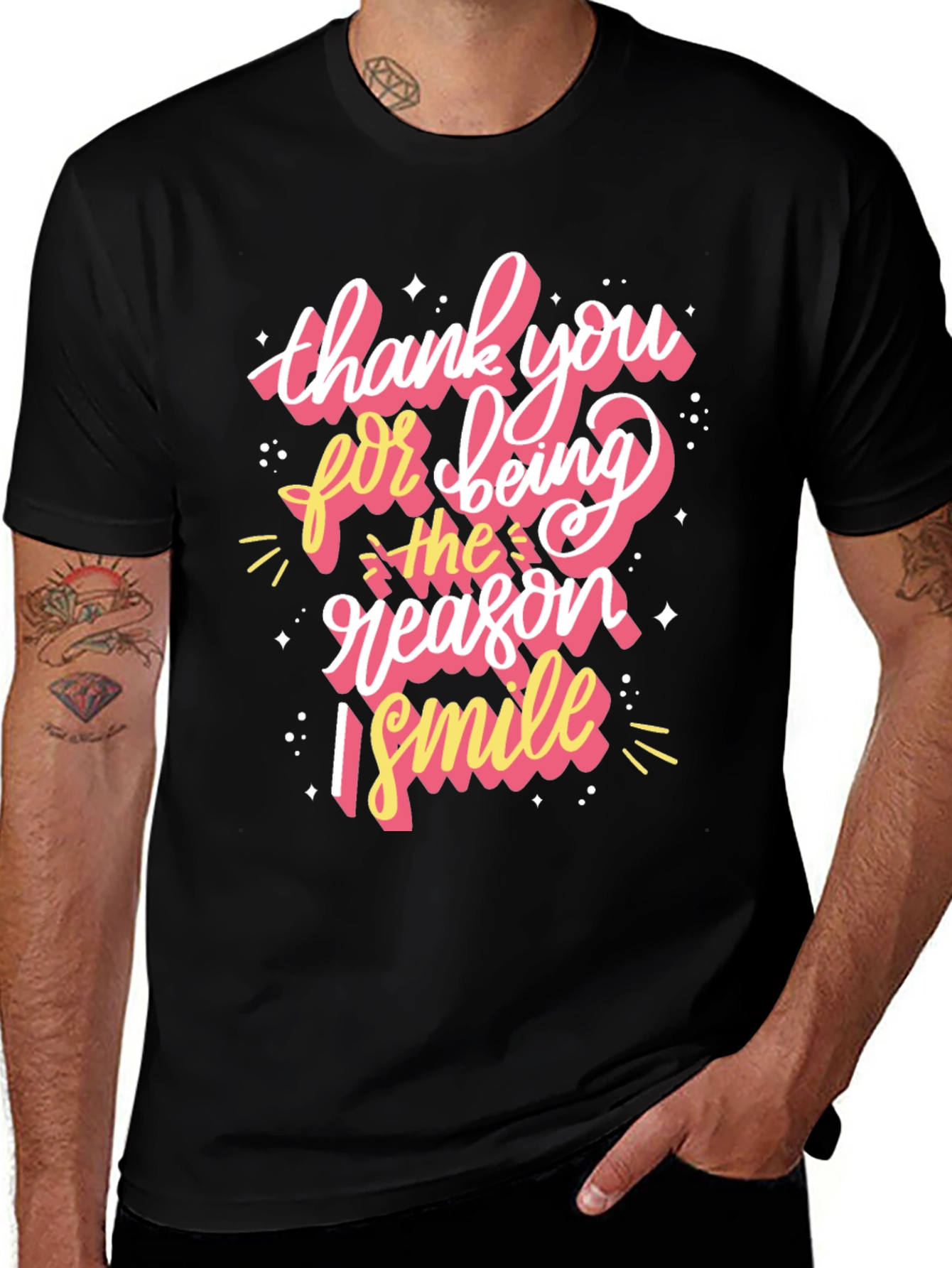 Variant 6 of Thank You for Being the Reason I Smile Graphic Tee