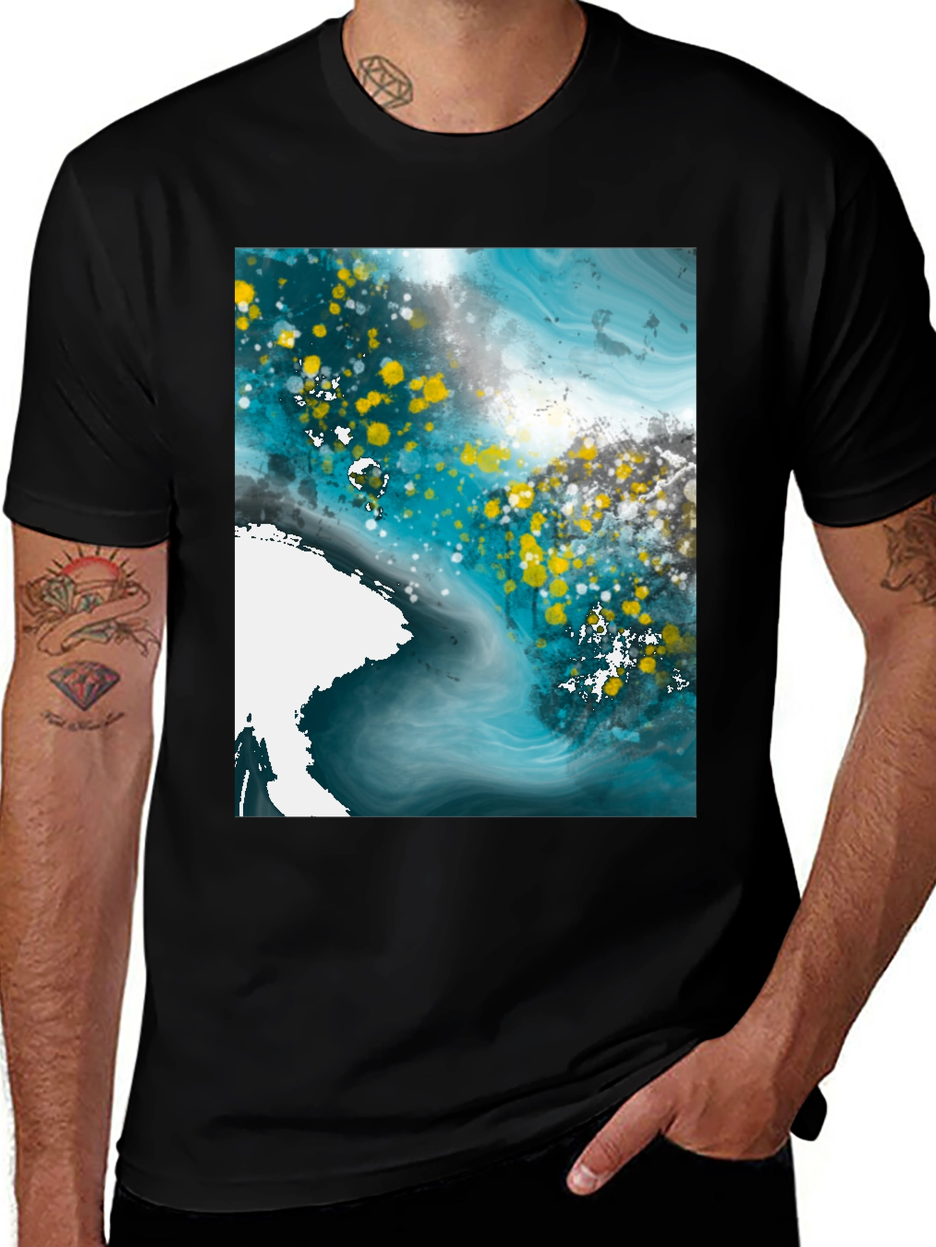 Variant 13 of Abstract Art Tee - Modern Graphic Print T-Shirt