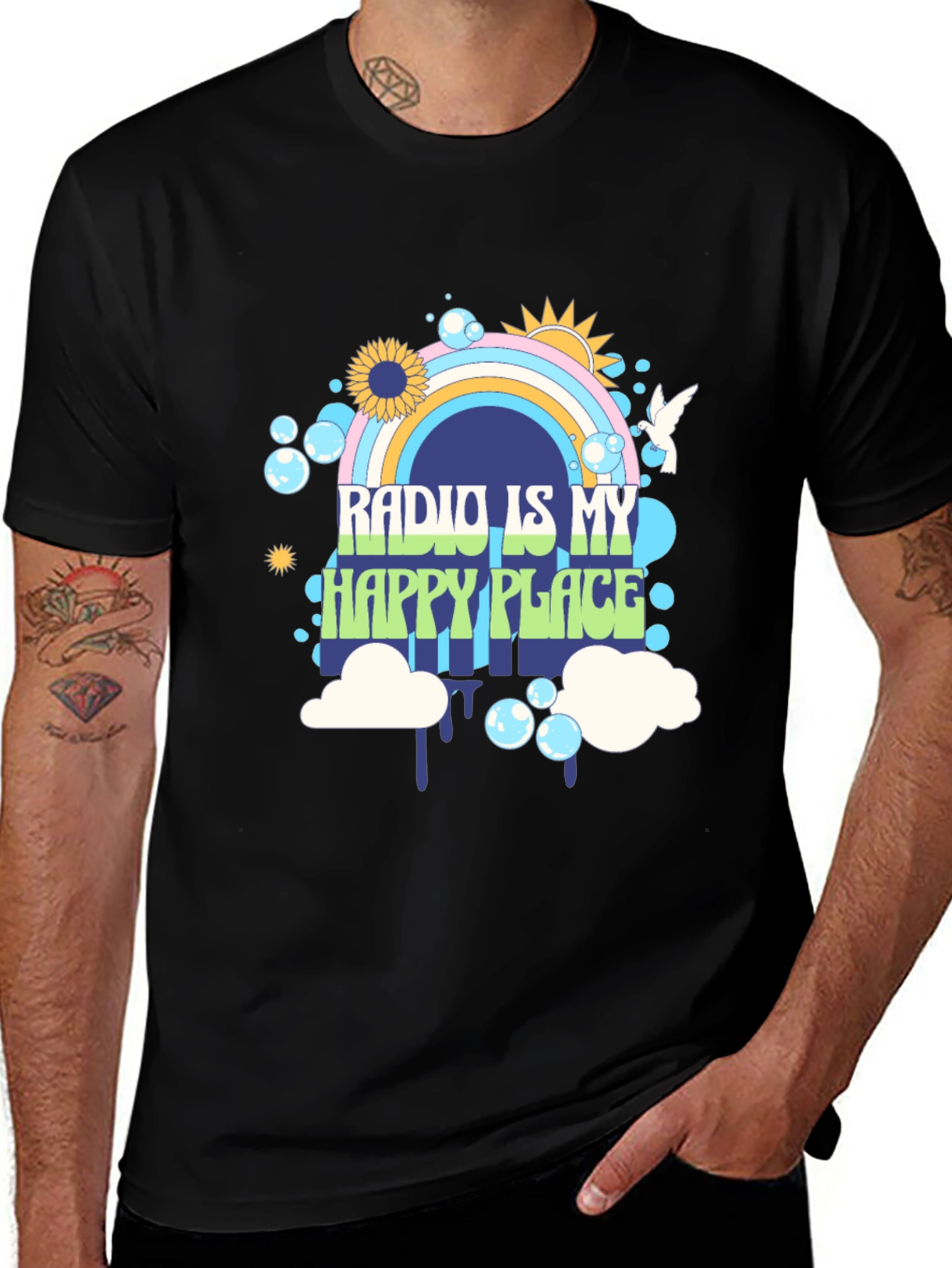Variant 22 of Radio Is My Happy Place Graphic Tee