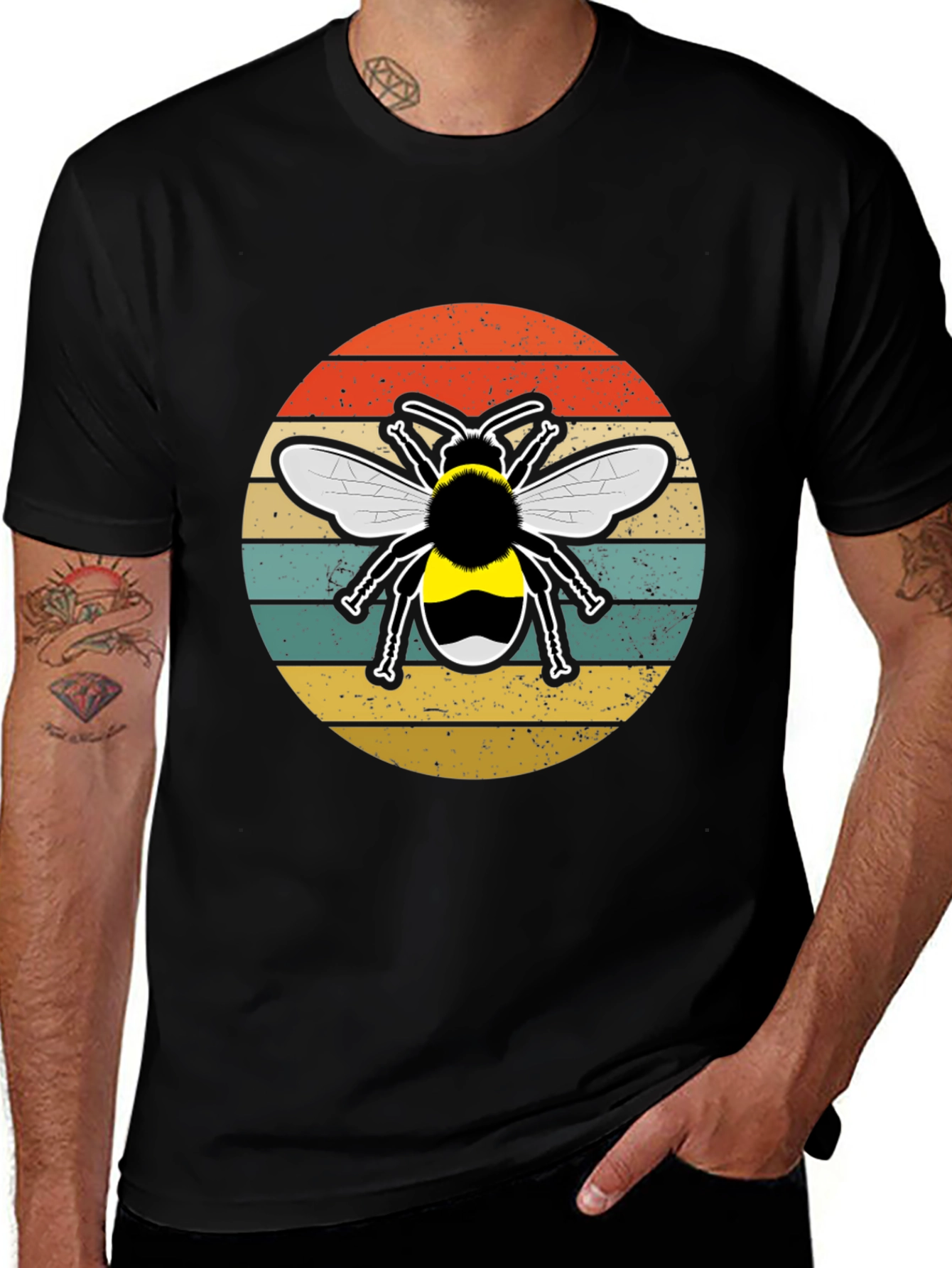 Variant 10 of Retro Bee Graphic Tee - Unisex