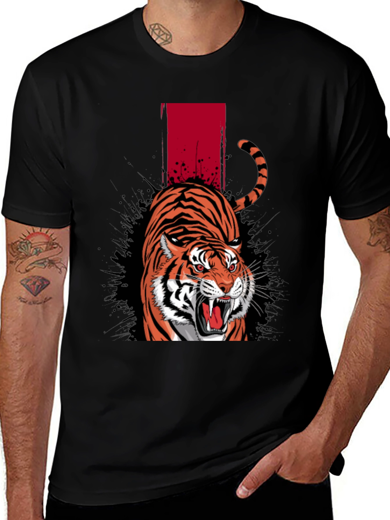 Variant 24 of Roaring Tiger Graphic Tee - Bold Streetwear Style