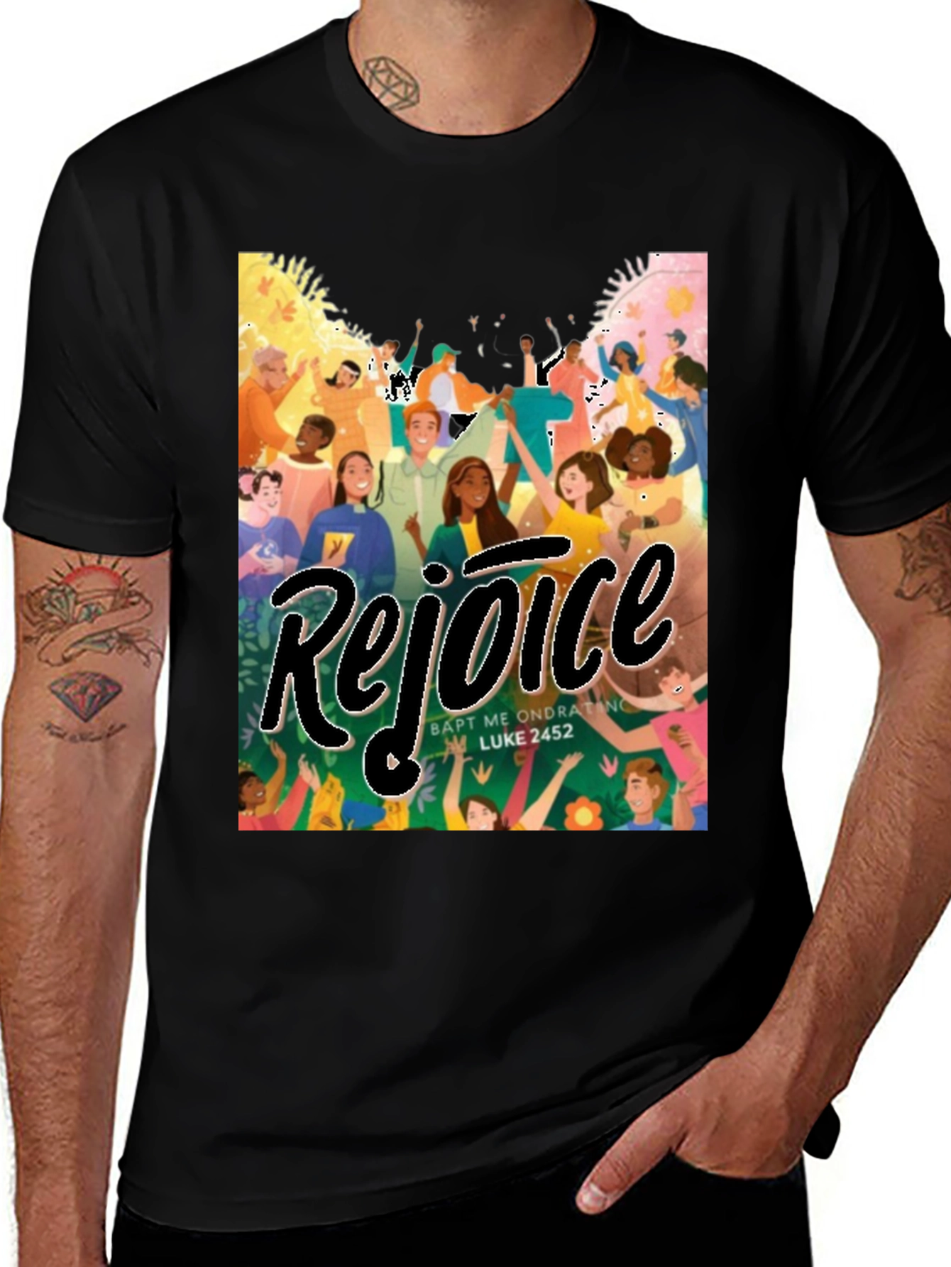 Variant 8 of Rejoice Graphic Tee - Soft Cotton Blend
