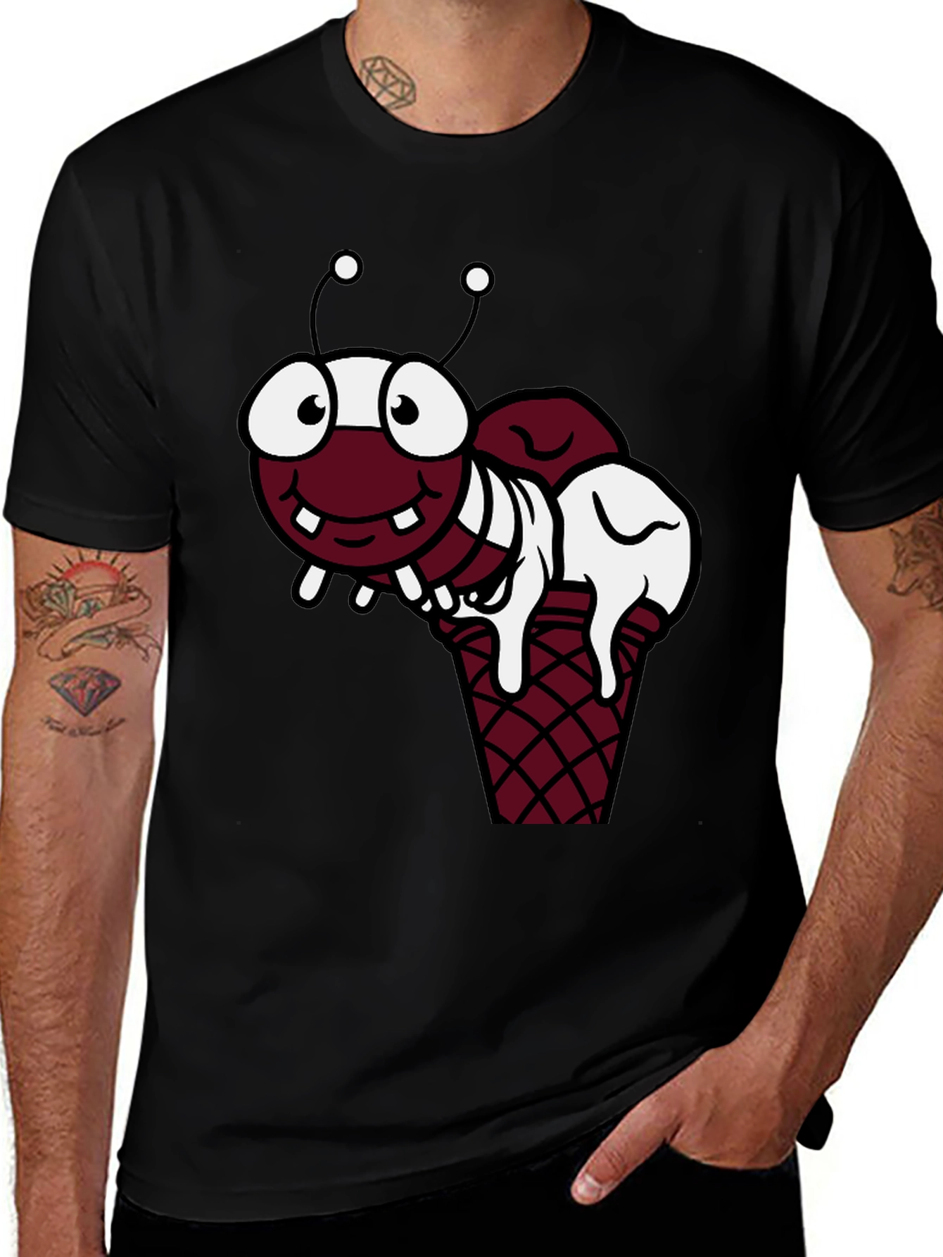 Variant 8 of Cartoon Ant Ice Cream Graphic T-Shirt