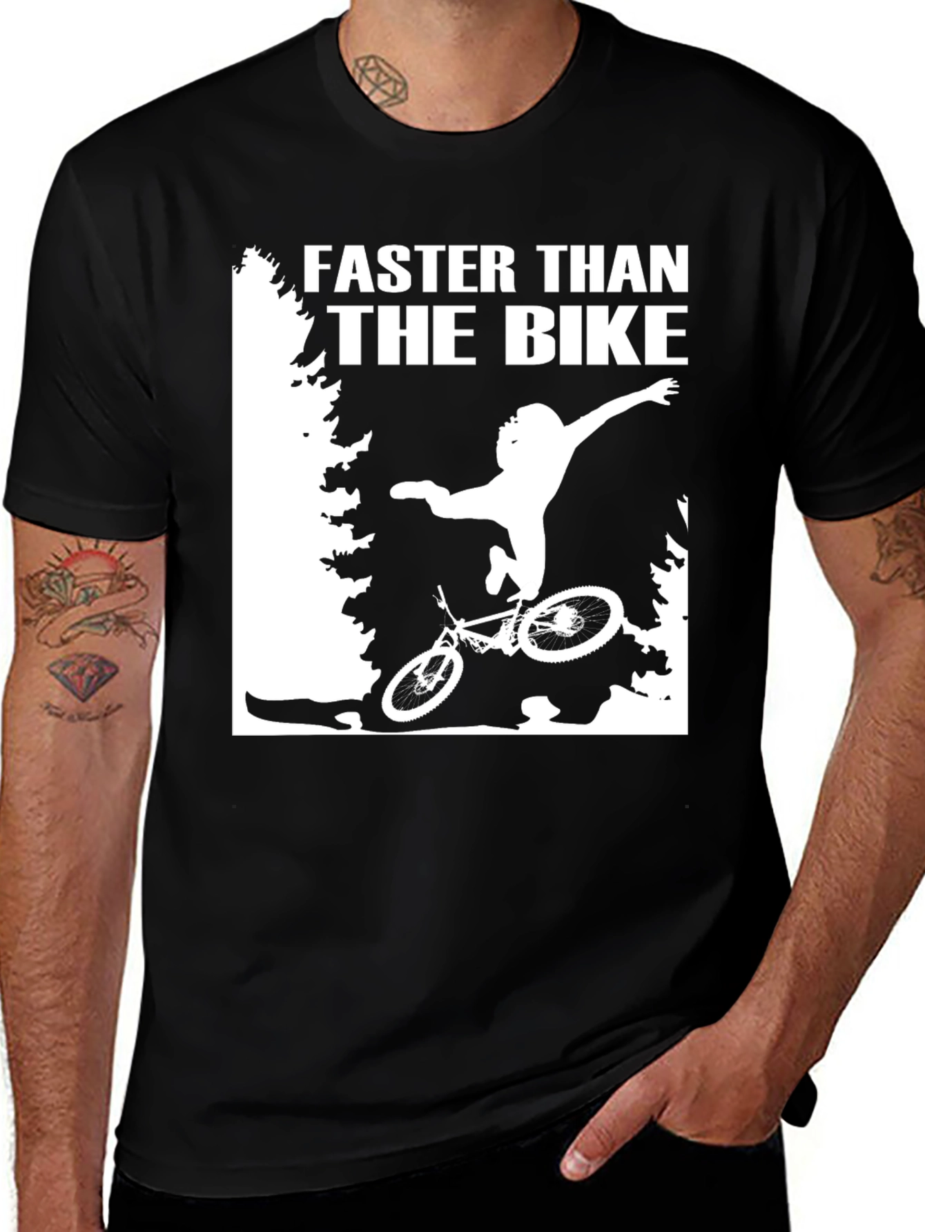 Variant 16 of Faster Than The Bike Graphic Tee