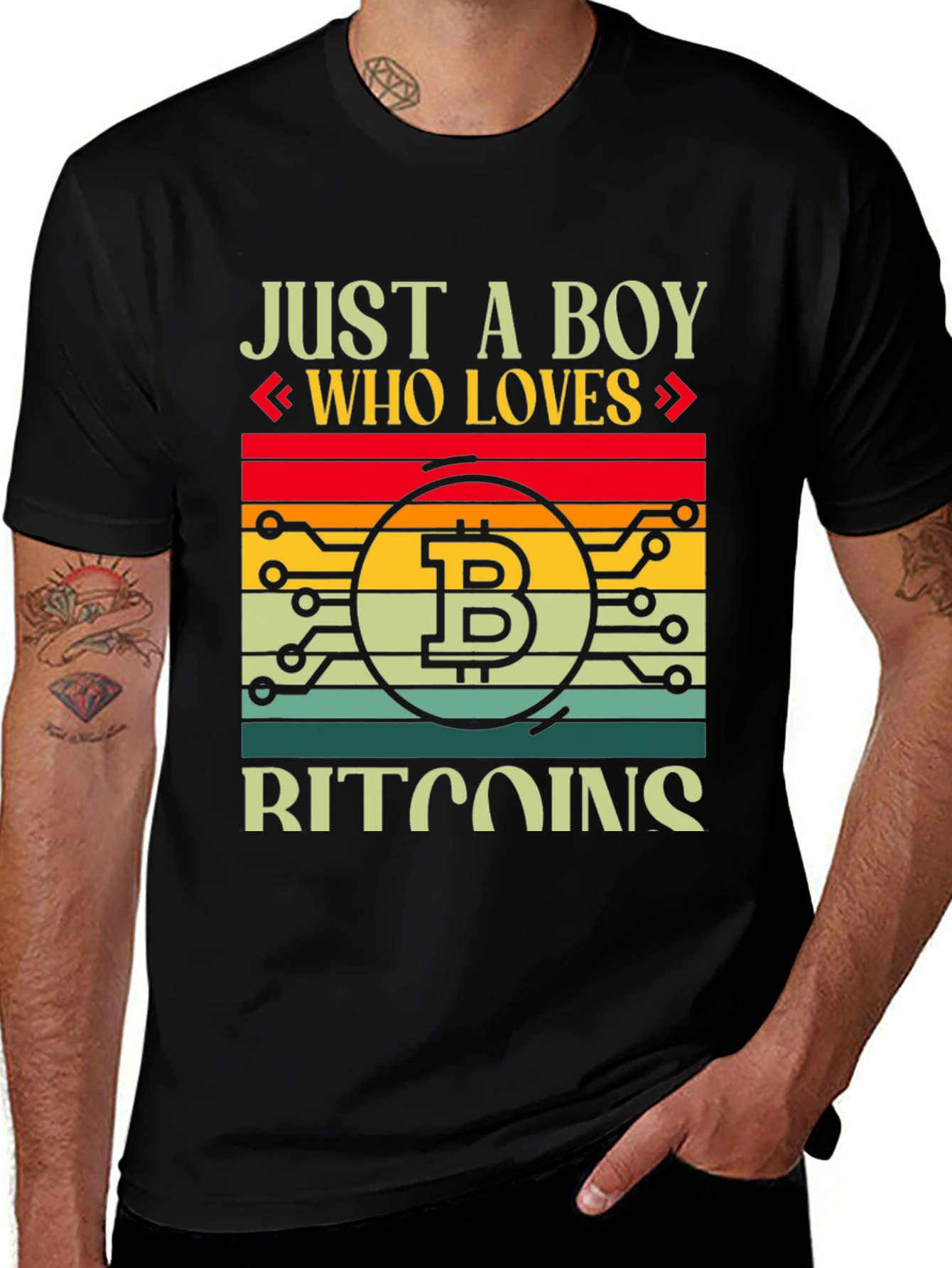 Bitcoin Lover Boy T-Shirt - Crypto Fan Apparel