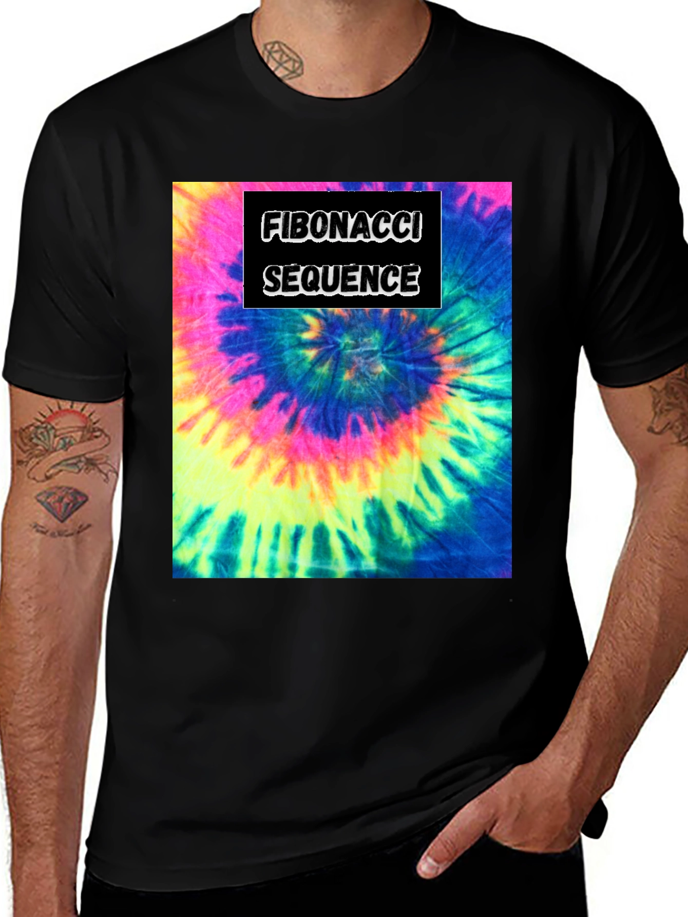 Variant 13 of Fibonacci Sequence Tie-Dye Graphic T-Shirt