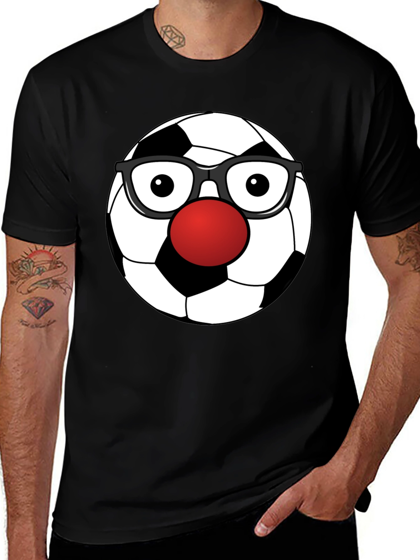 Variant 23 of Clown Soccer Ball Graphic Tee