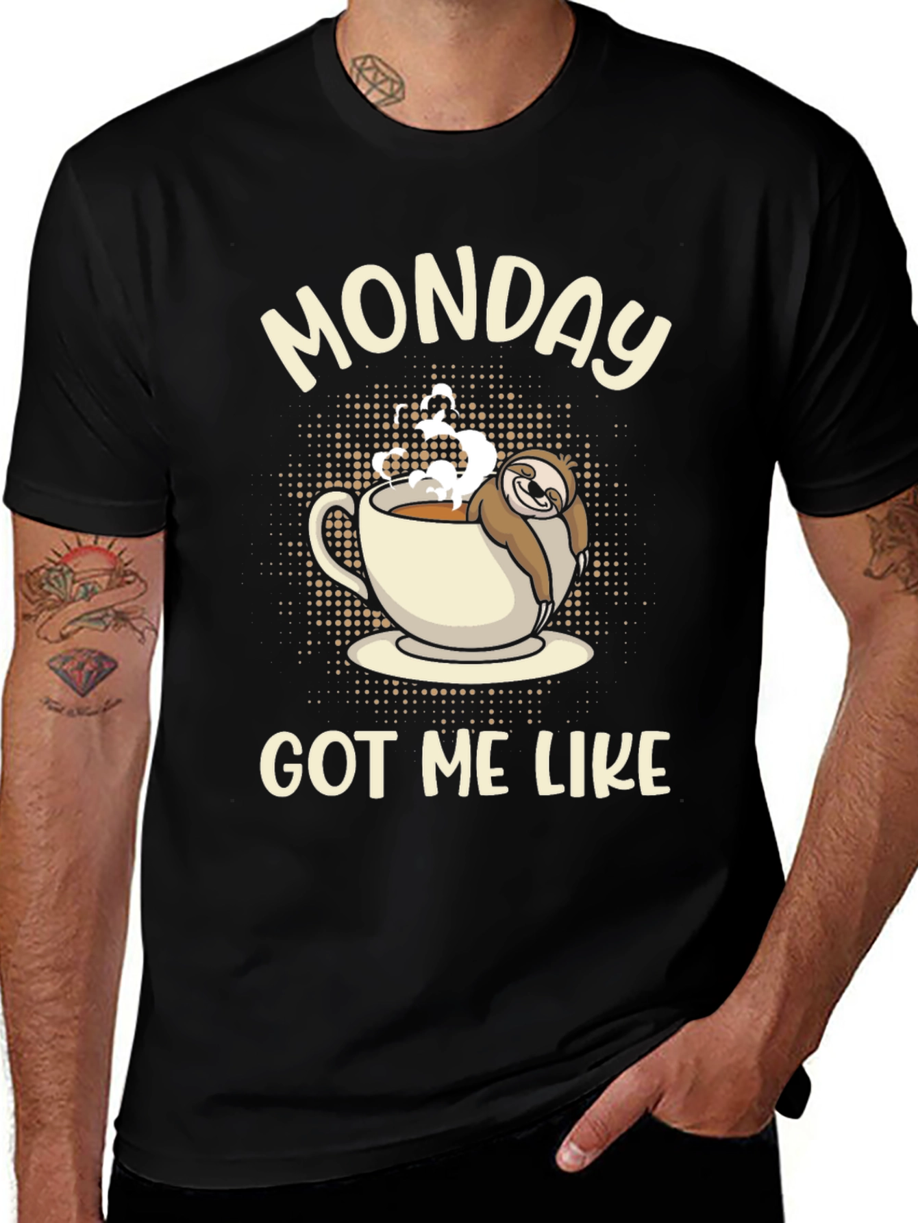 Variant 13 of Monday Sloth Coffee T-Shirt