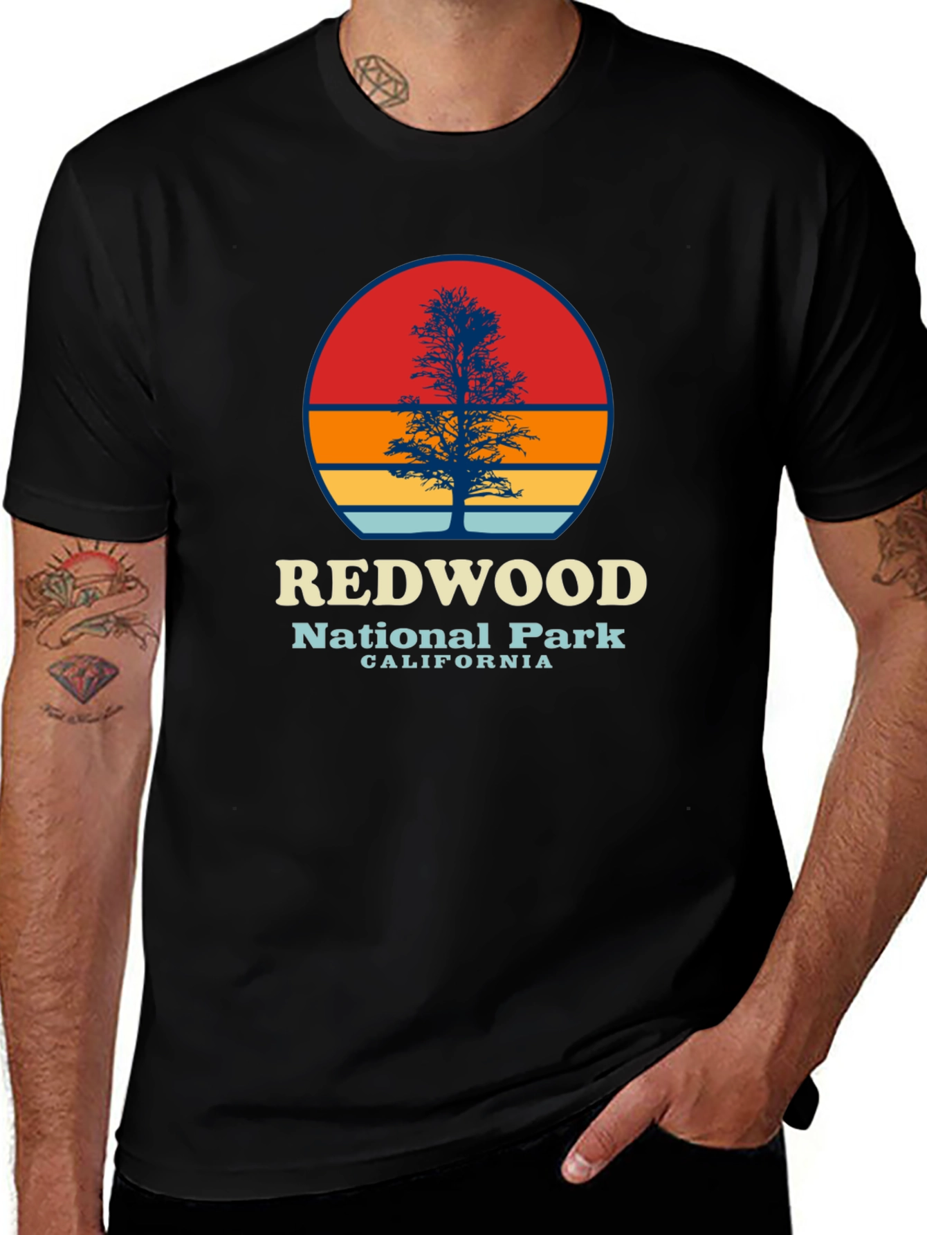 Variant 15 of Redwood National Park Black Graphic Tee