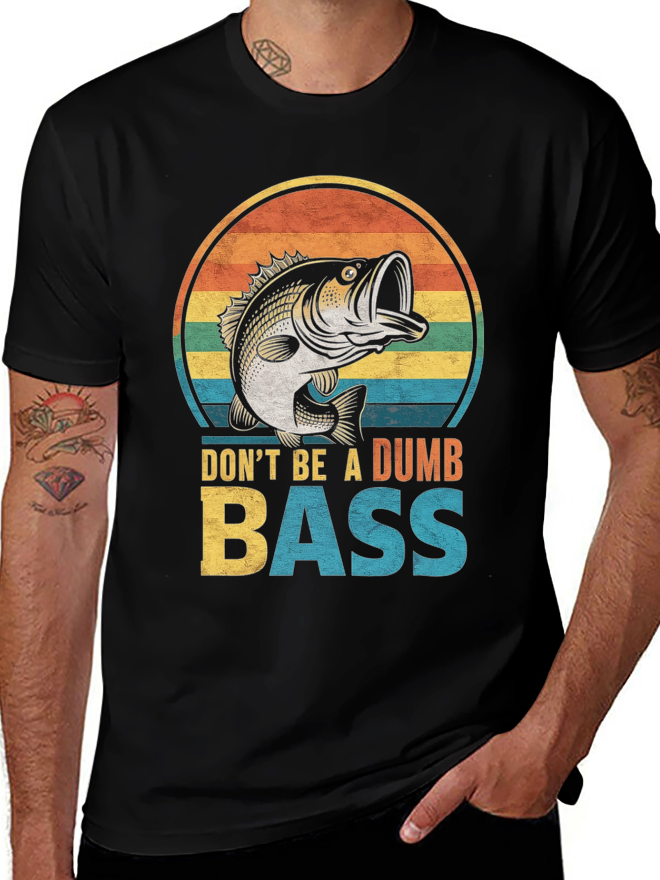 Variant 28 of Don't Be A Dumb Bass Fishing T-Shirt