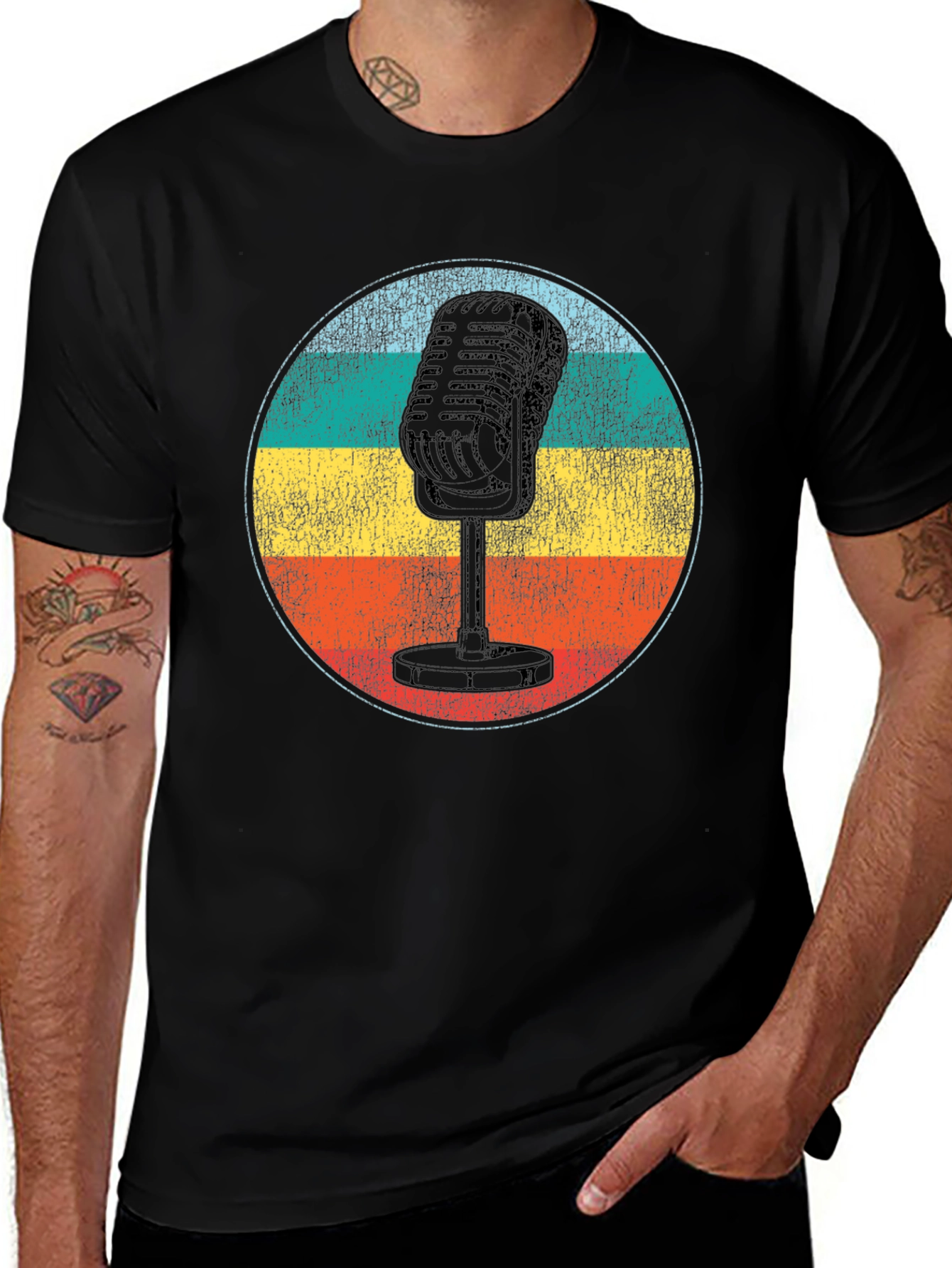 Variant 24 of Vintage Microphone T-Shirt - Retro Style Graphic Tee