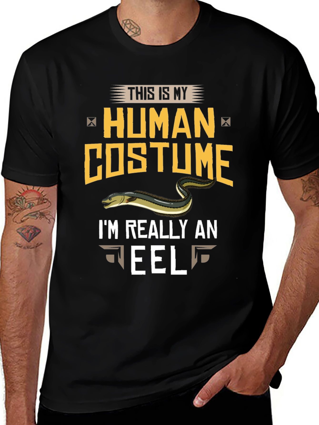 Variant 10 of This Is My Human Costume Funny Eel T-Shirt