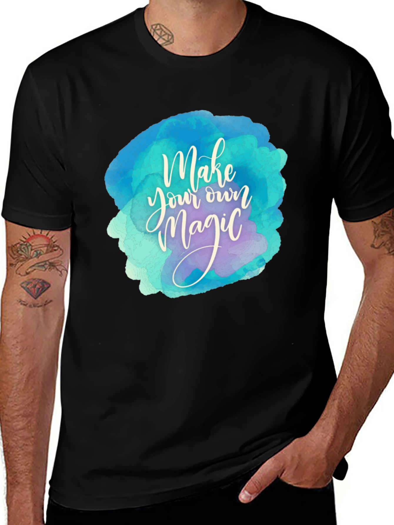Variant 15 of Make Your Own Magic T-Shirt - Watercolor Design