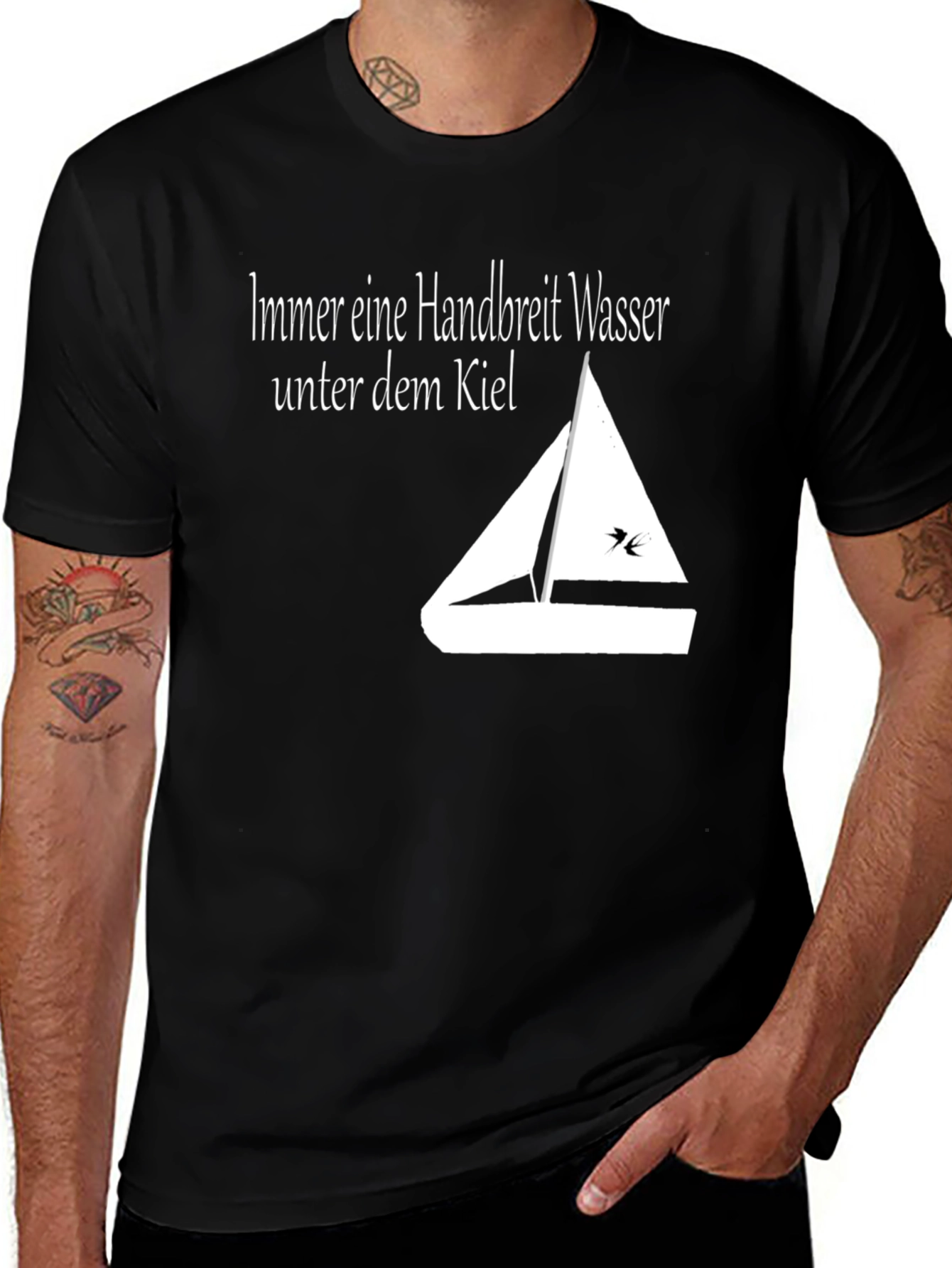 Variant 30 of Sailing T-Shirt - Always a Handbreadth of Water