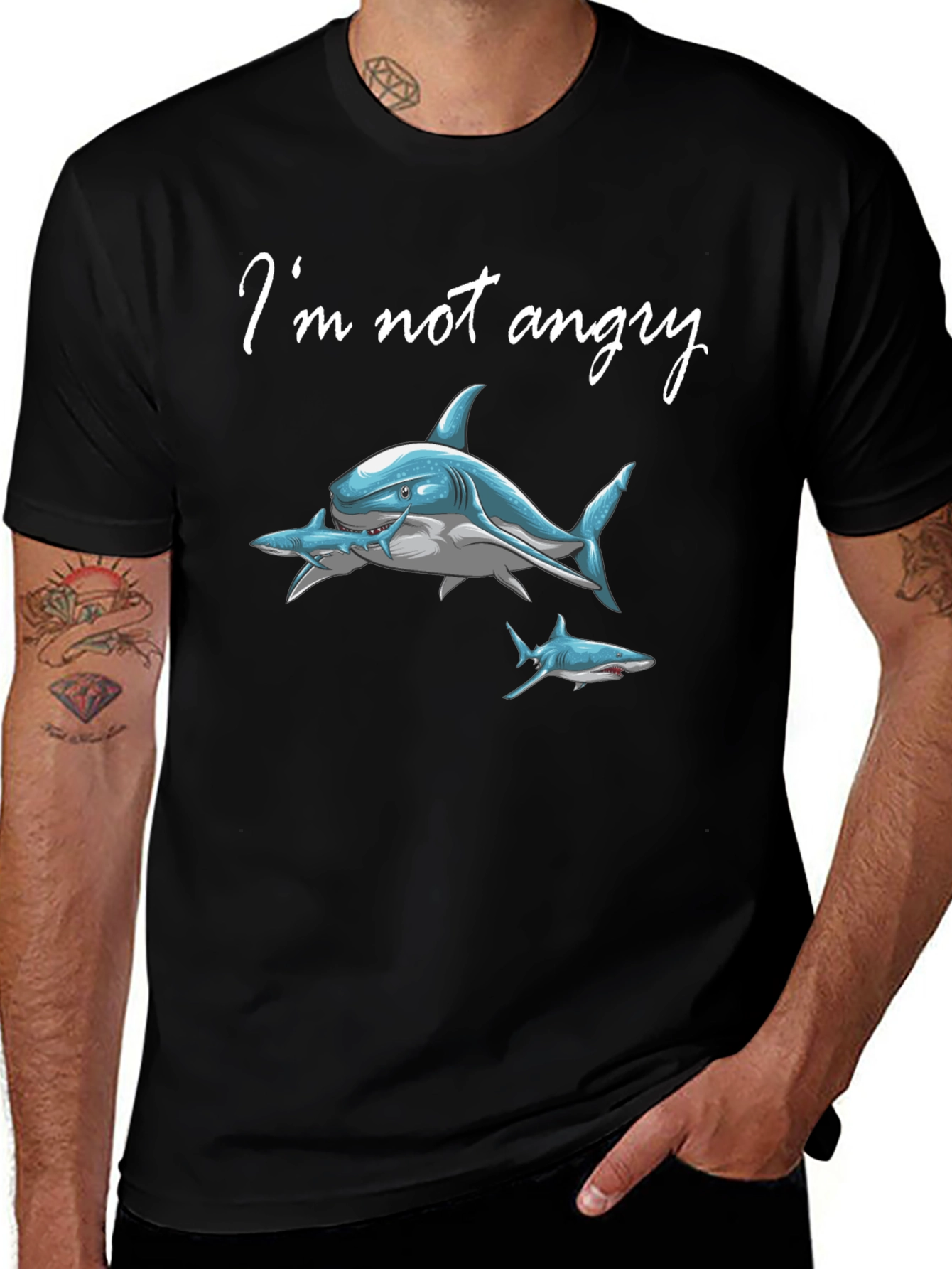 Variant 29 of I'm Not Angry Shark Graphic Tee